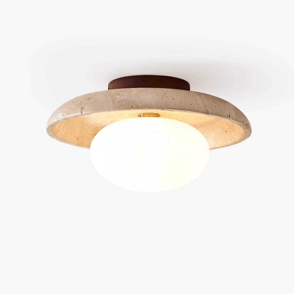 Lunaro Travertine Ceiling Lamp by FIFTH & BEAM — product view 1