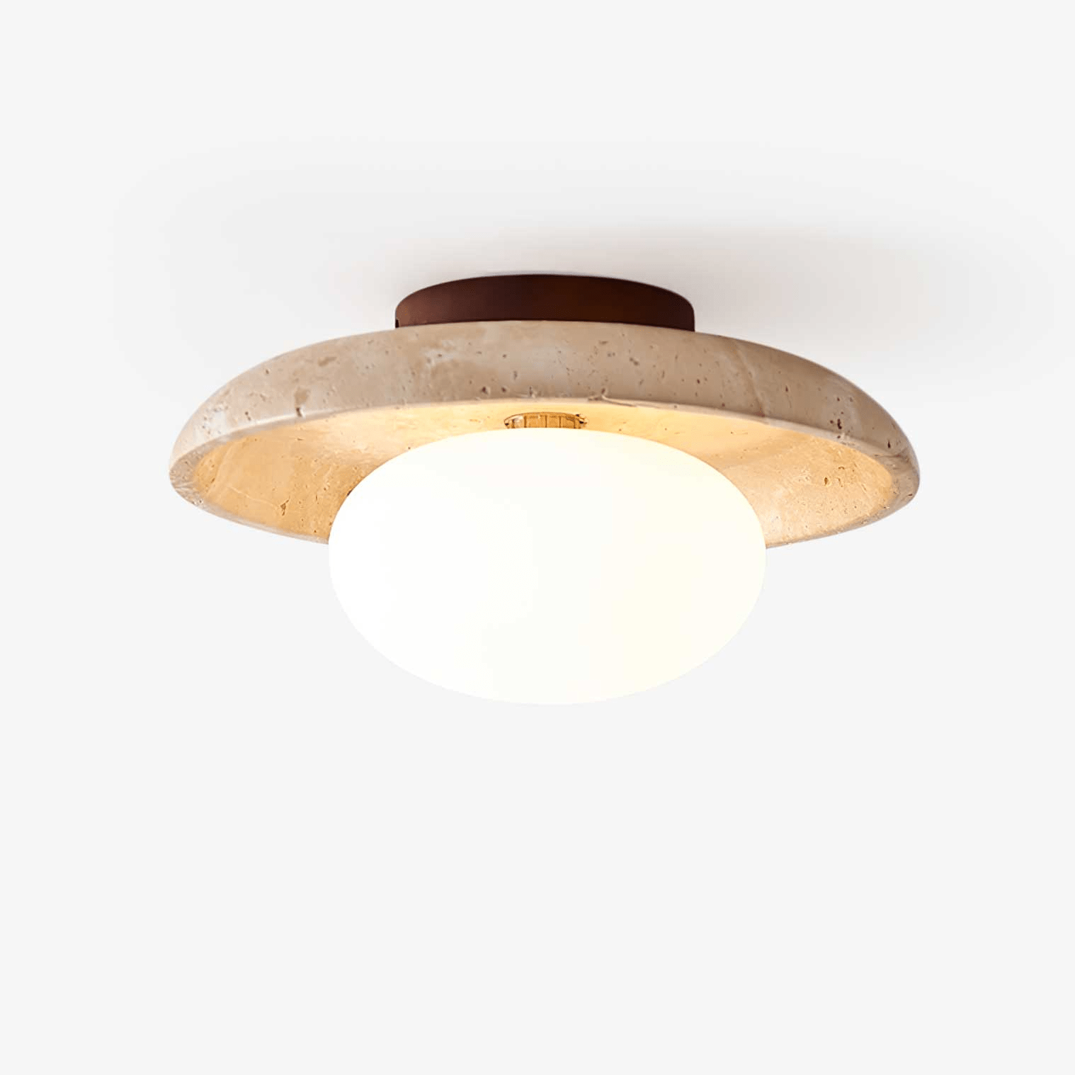 Lunaro Travertine Ceiling Lamp by FIFTH & BEAM — product view 1