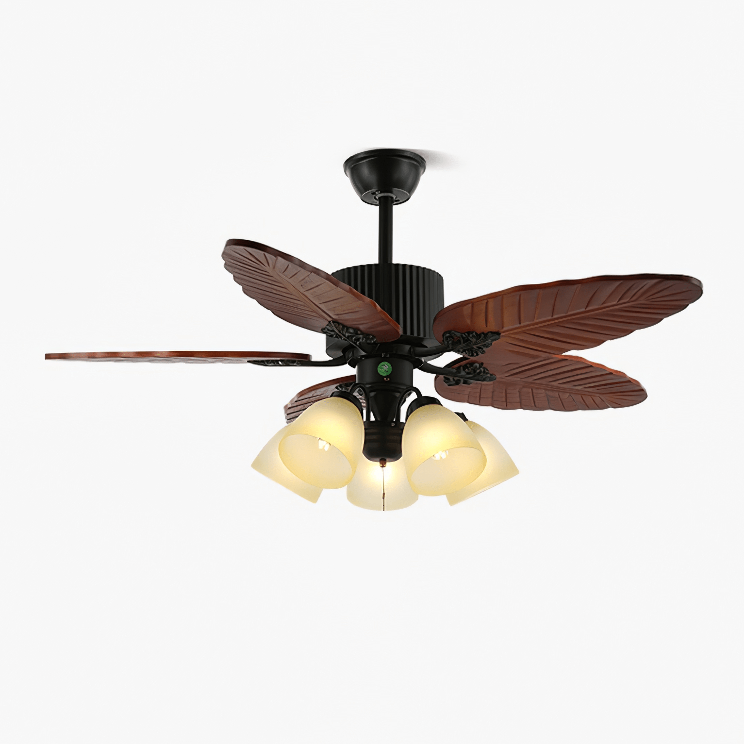 Banana Wood Leaves Ceiling Fan Light by FIFTH & BEAM — product view 1
