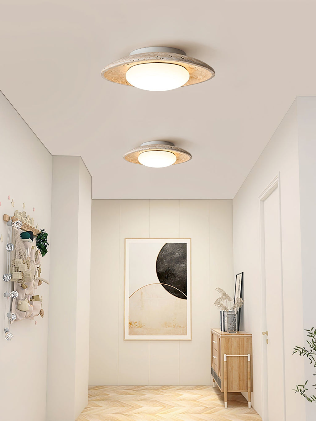 Luma Travertine Ceiling Light by FIFTH & BEAM — product view 16