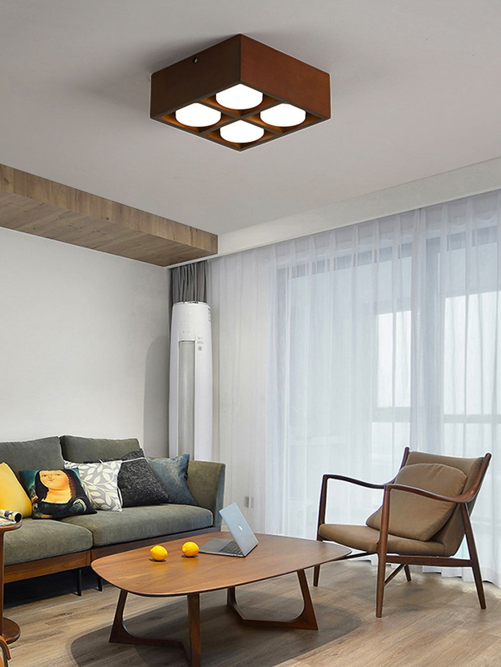Cobra Wood Ceiling Light by FIFTH & BEAM — product view 23