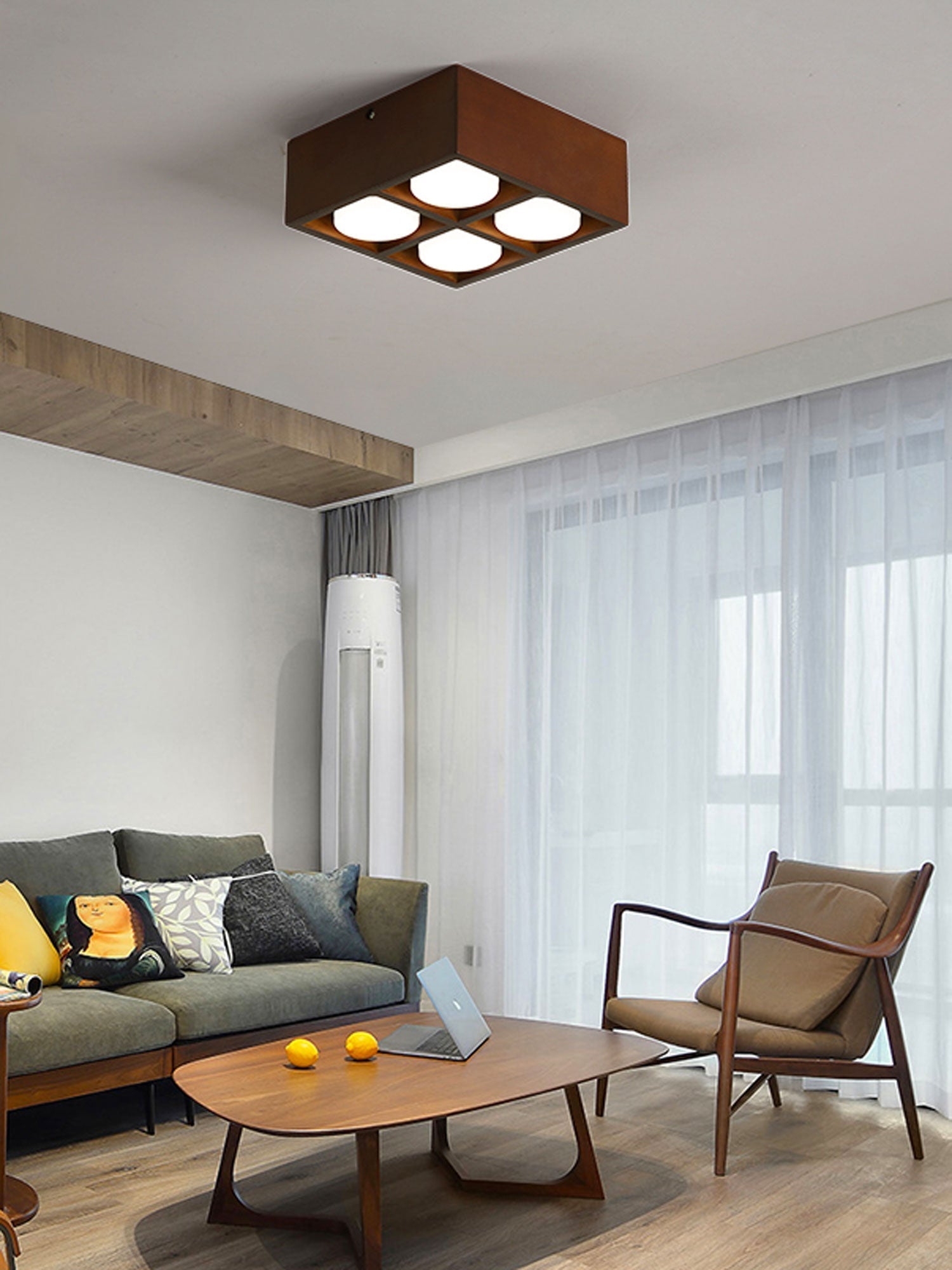 Cobra Wood Ceiling Light by FIFTH & BEAM — product view 23