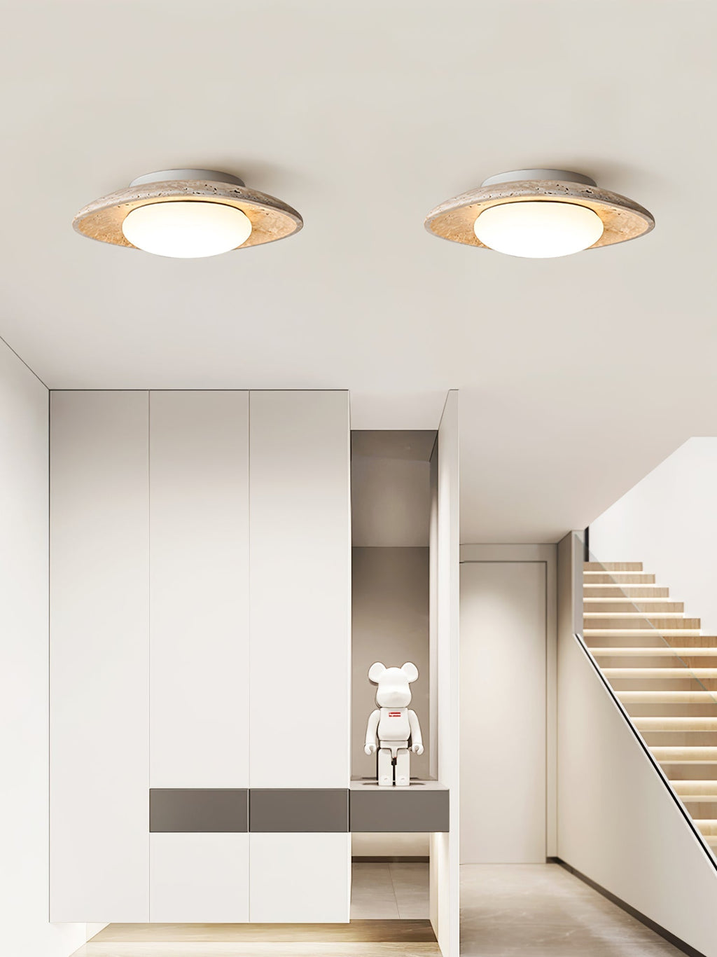 Luma Travertine Ceiling Light by FIFTH & BEAM — product view 17