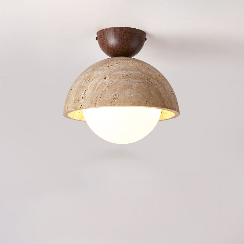 Flore Travertine Bud Ceiling Light by FIFTH & BEAM — product view 17