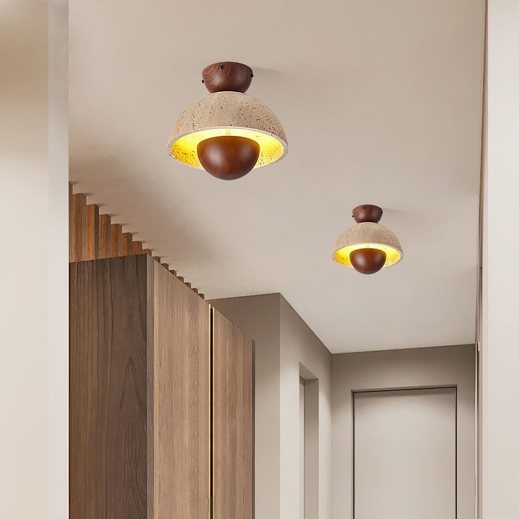 Nerio Travertine Ceiling Light by FIFTH & BEAM — product view 6