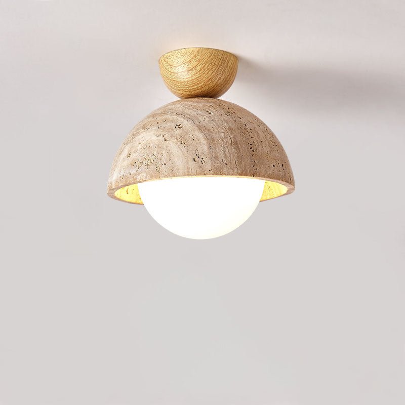 Flore Travertine Bud Ceiling Light by FIFTH & BEAM — product view 14