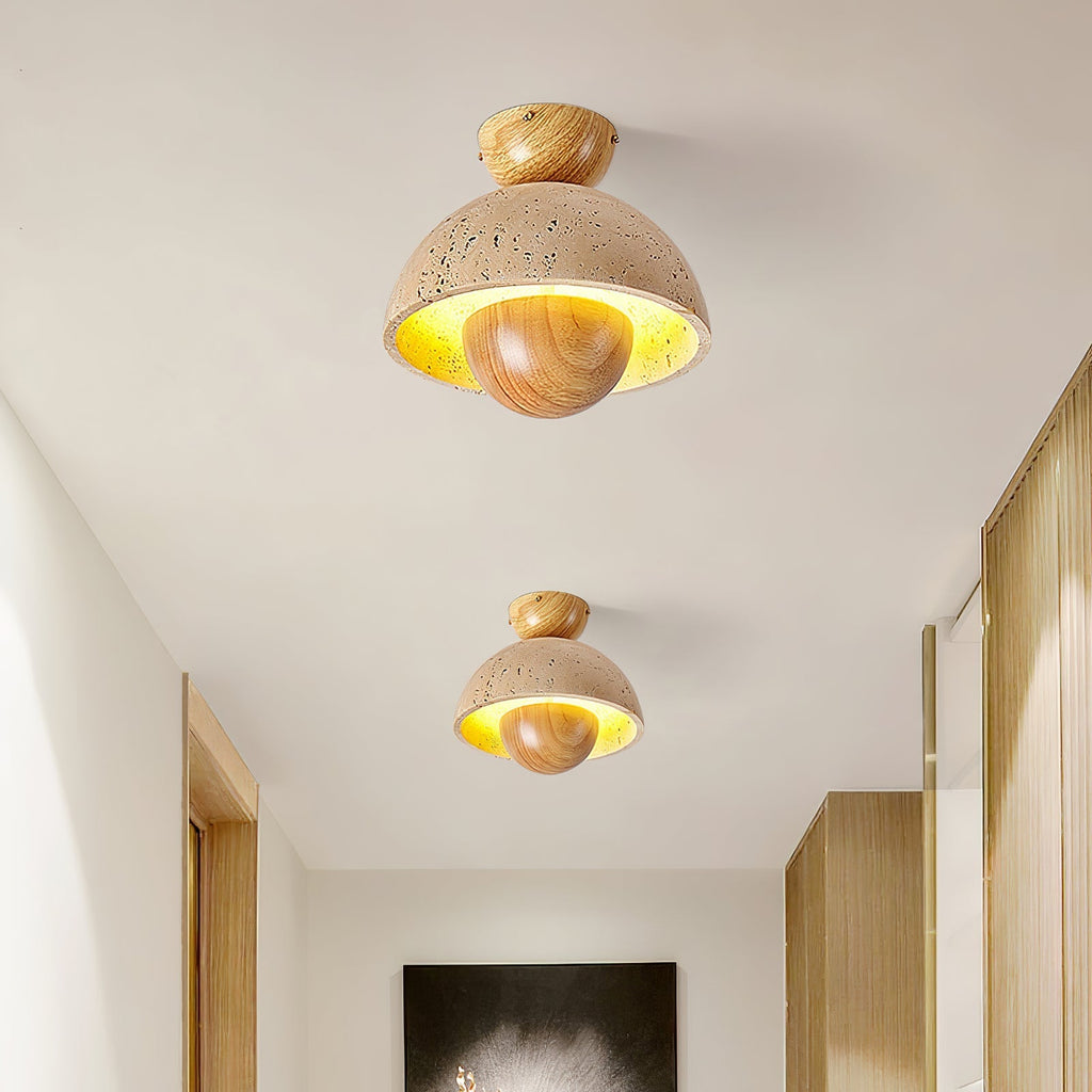 Nerio Travertine Ceiling Light by FIFTH & BEAM — product view 12