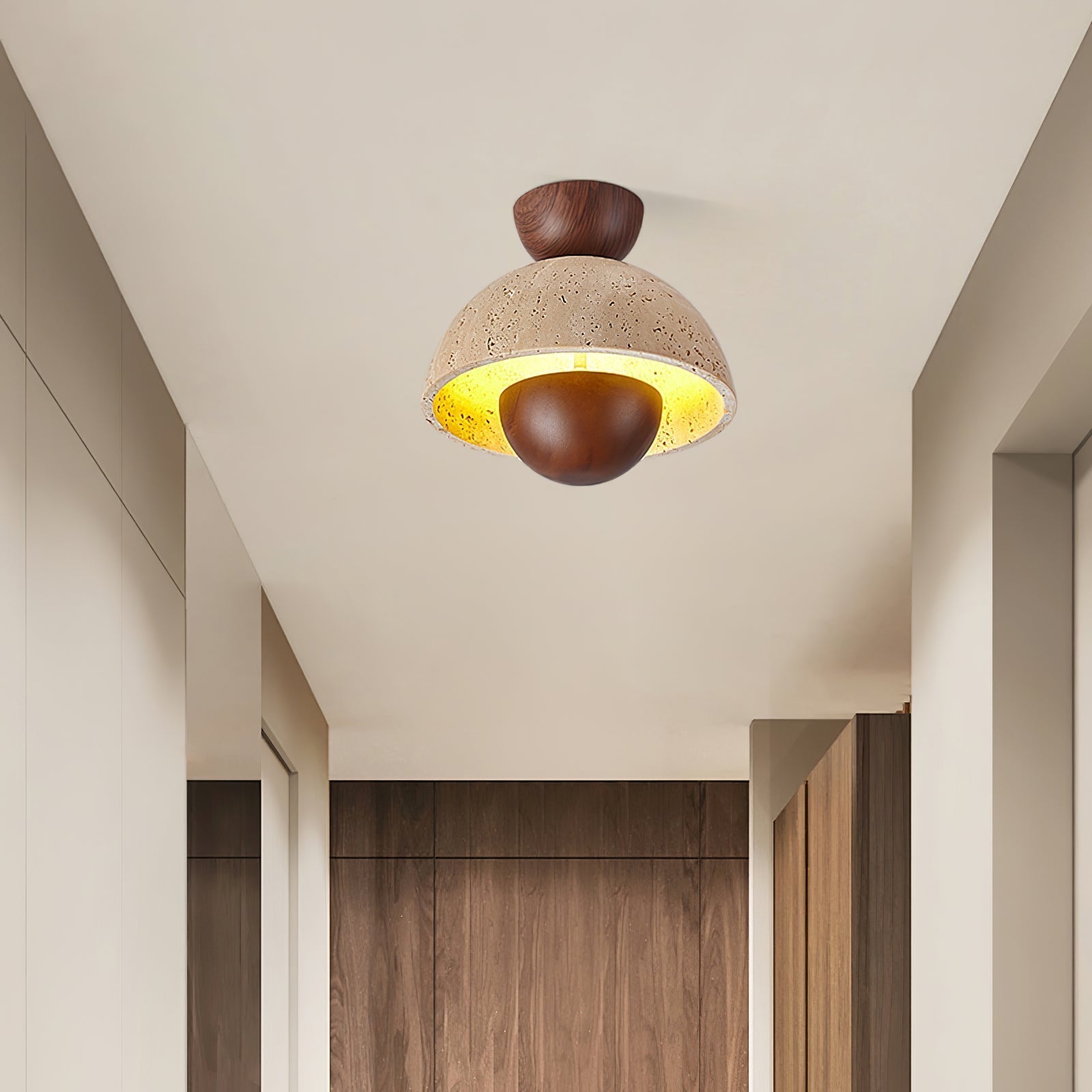 Nerio Travertine Ceiling Light by FIFTH & BEAM — product view 11