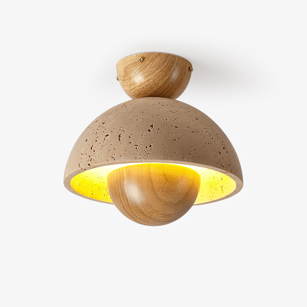 Nerio Travertine Ceiling Light by FIFTH & BEAM — product view 1