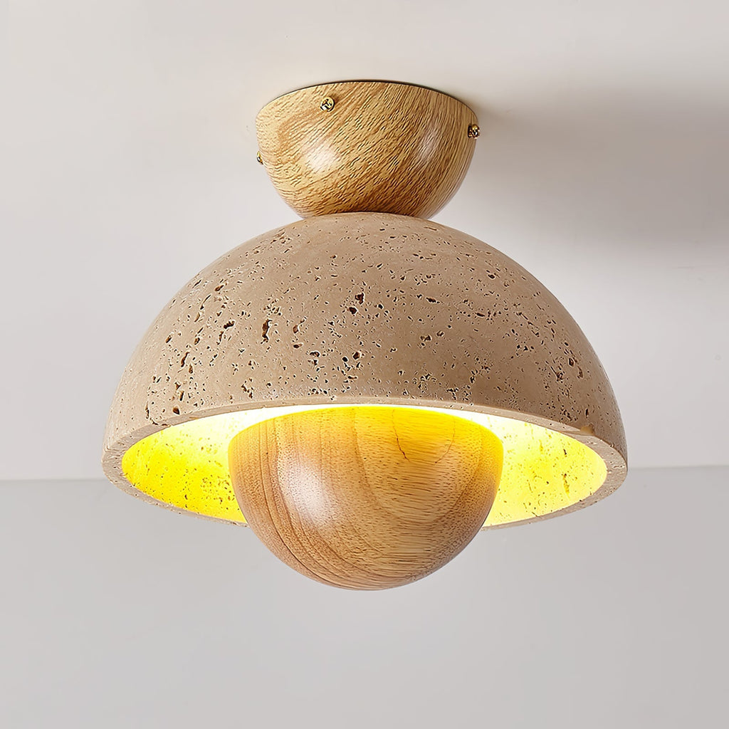 Nerio Travertine Ceiling Light by FIFTH & BEAM — product view 7