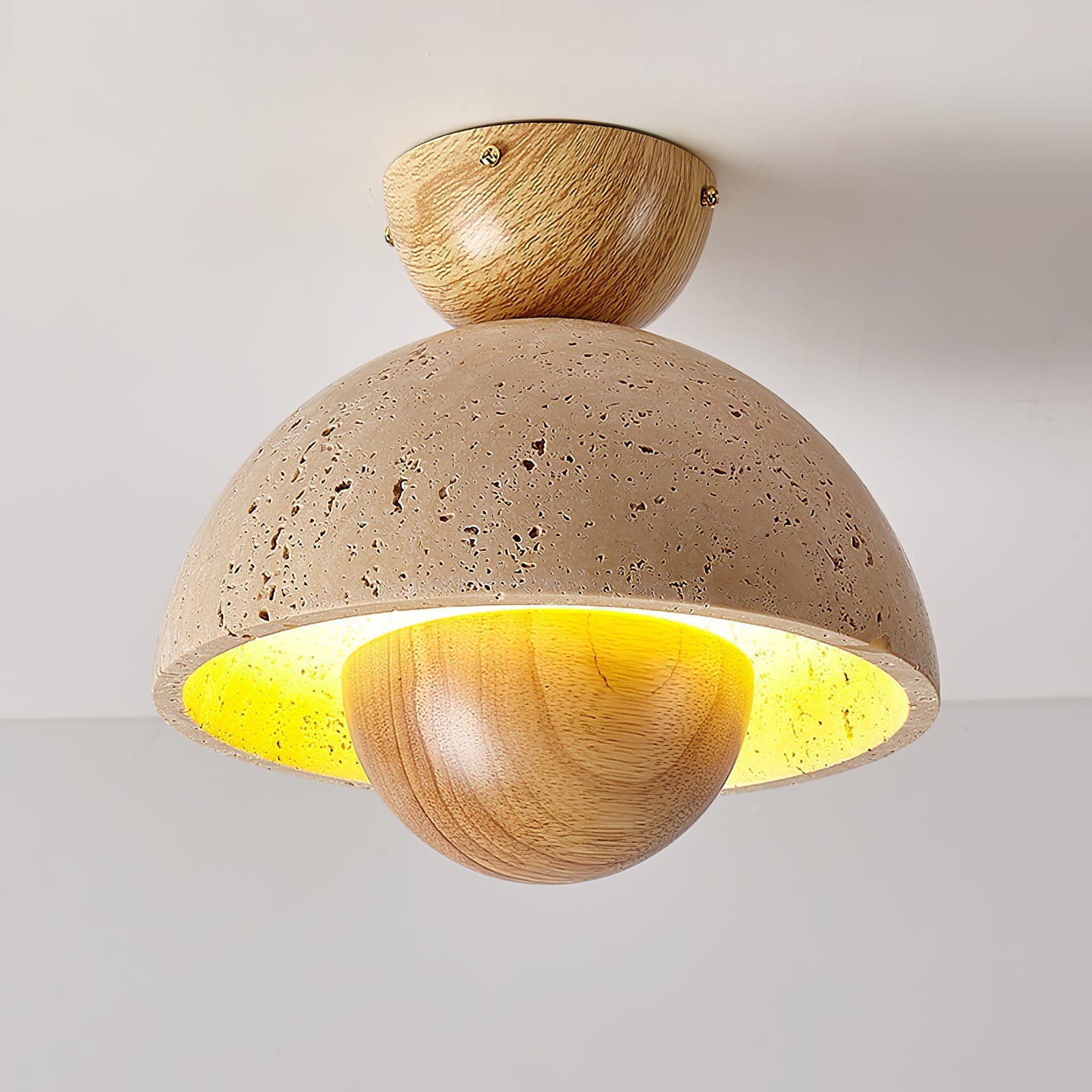 Nerio Travertine Ceiling Light by FIFTH & BEAM — product view 7
