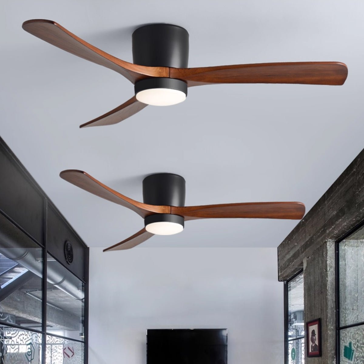 Nordic Wooden 42"/48"/52" Ceiling Fan Light by FIFTH & BEAM — product view 42