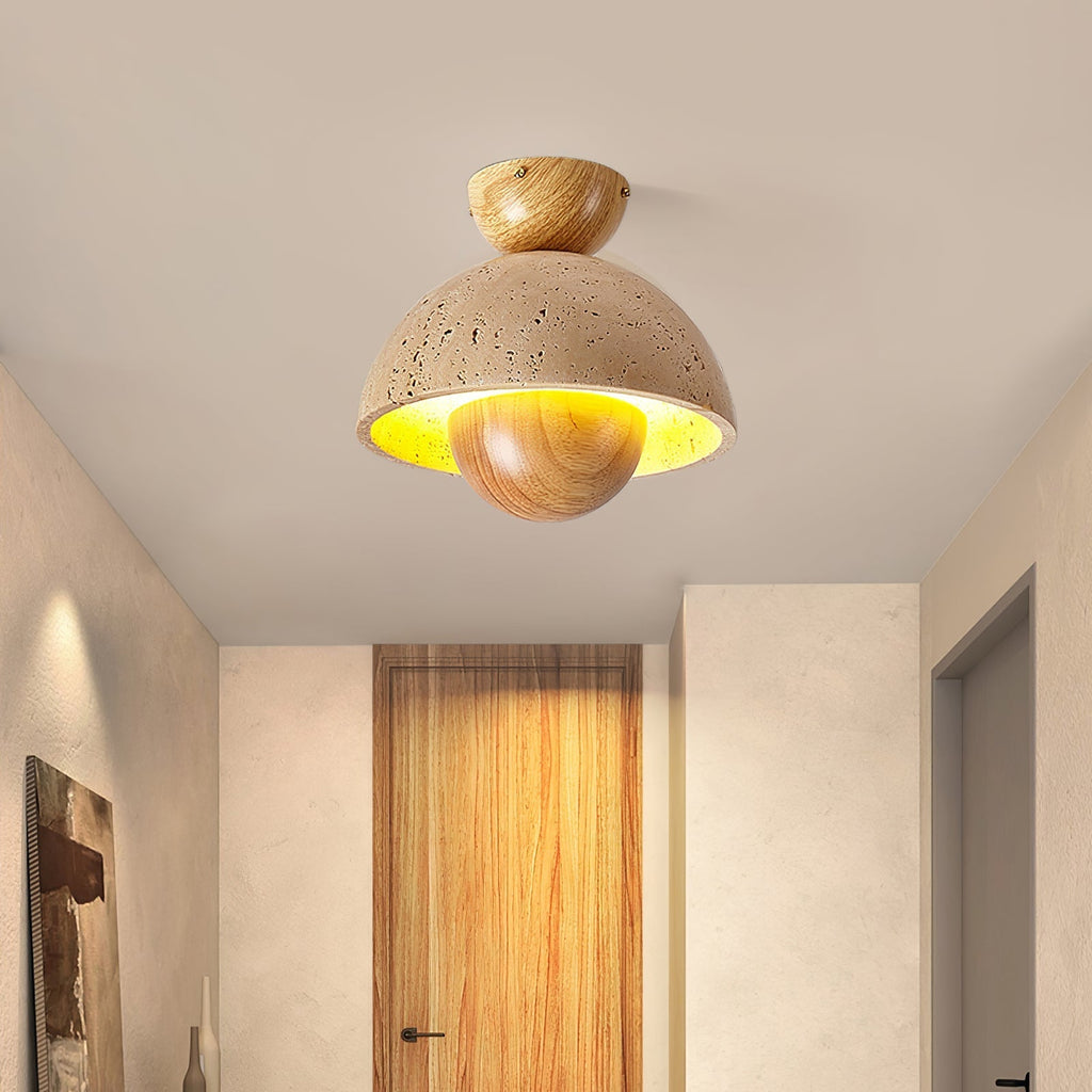Nerio Travertine Ceiling Light by FIFTH & BEAM — product view 10