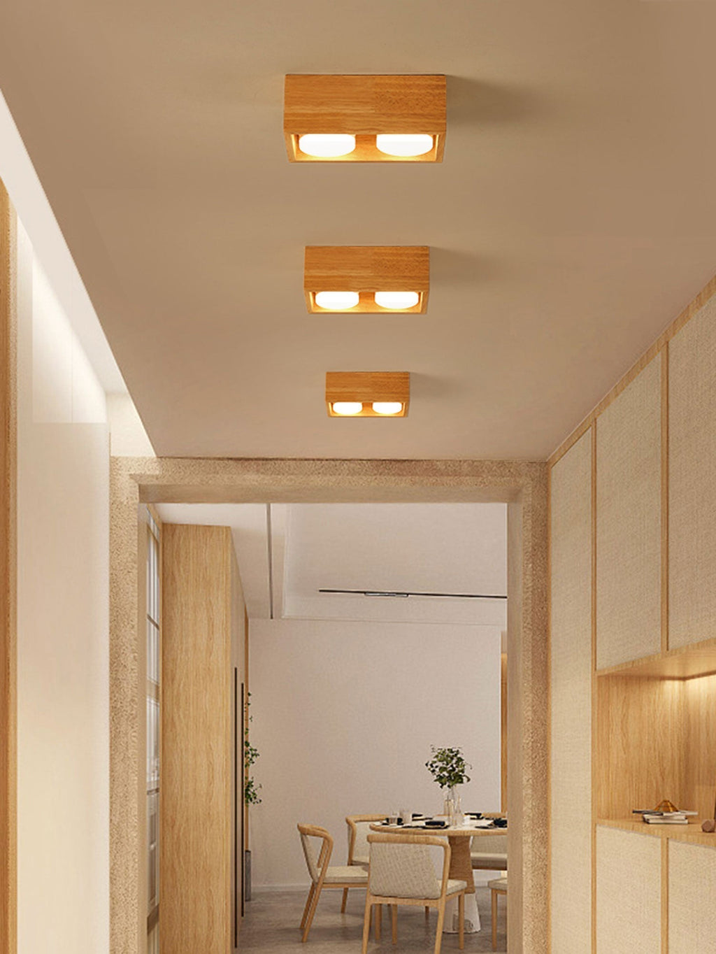 Cobra Wood Ceiling Light by FIFTH & BEAM — product view 3