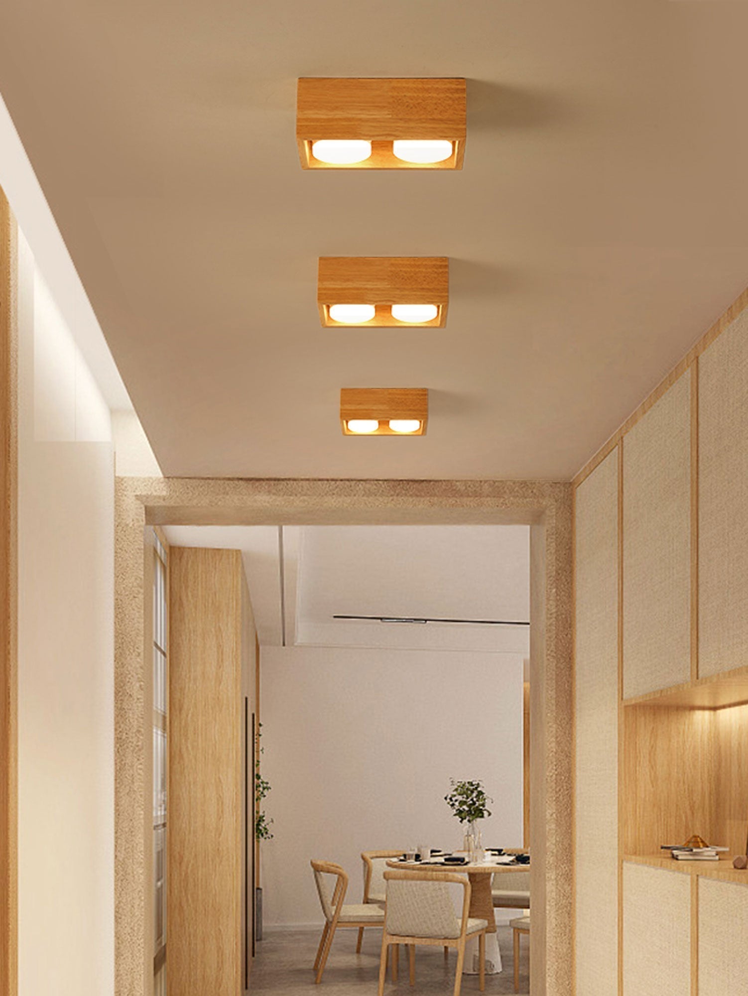 Cobra Wood Ceiling Light by FIFTH & BEAM — product view 3
