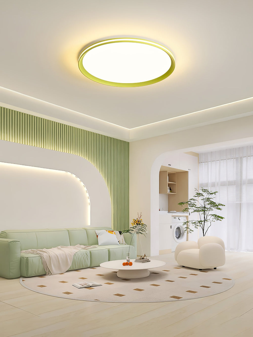 Acrylic Circular LED Ceiling Light by FIFTH & BEAM — product view 9