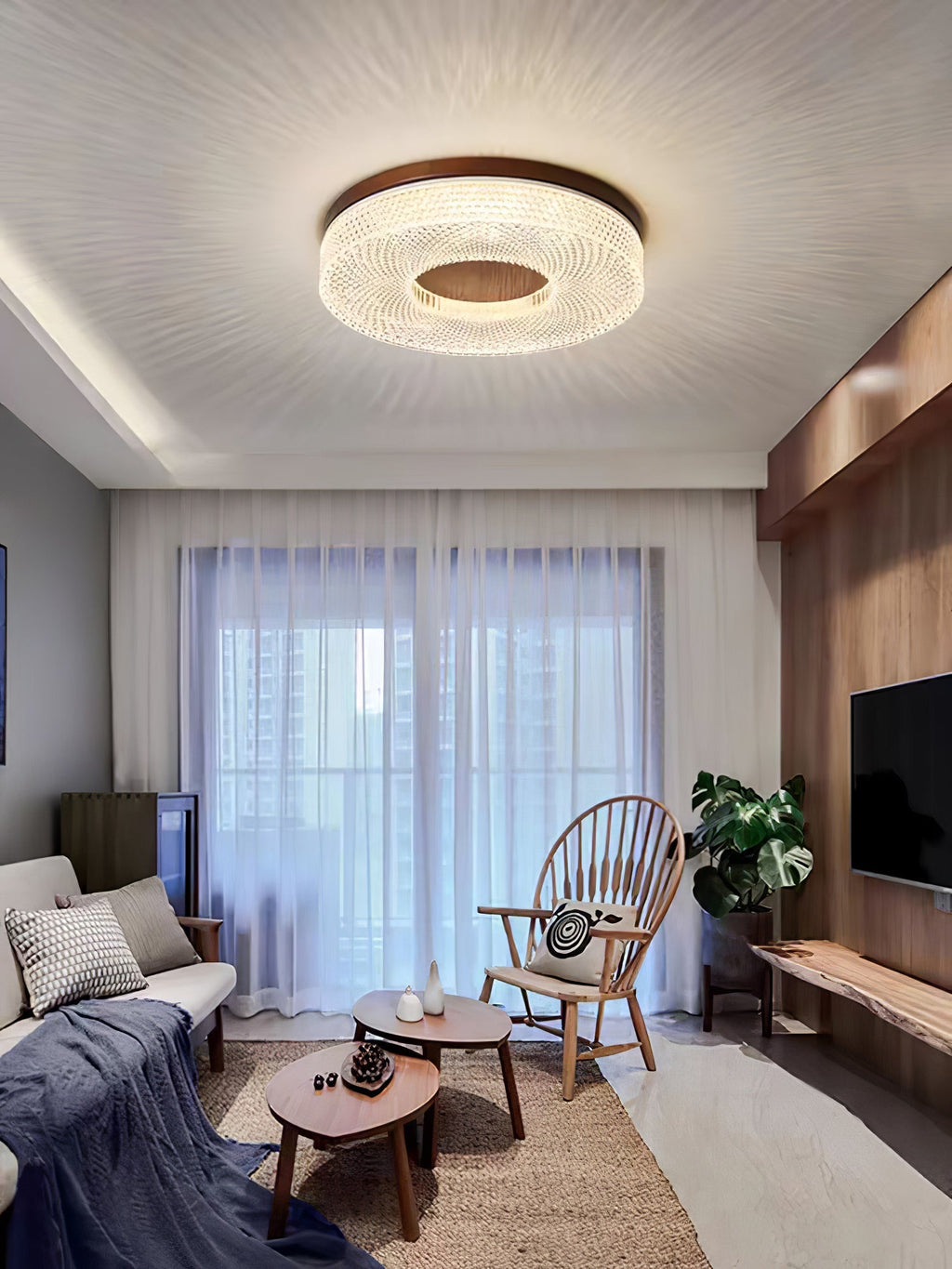 Acrylic Halo Round Ceiling Light by FIFTH & BEAM — product view 14