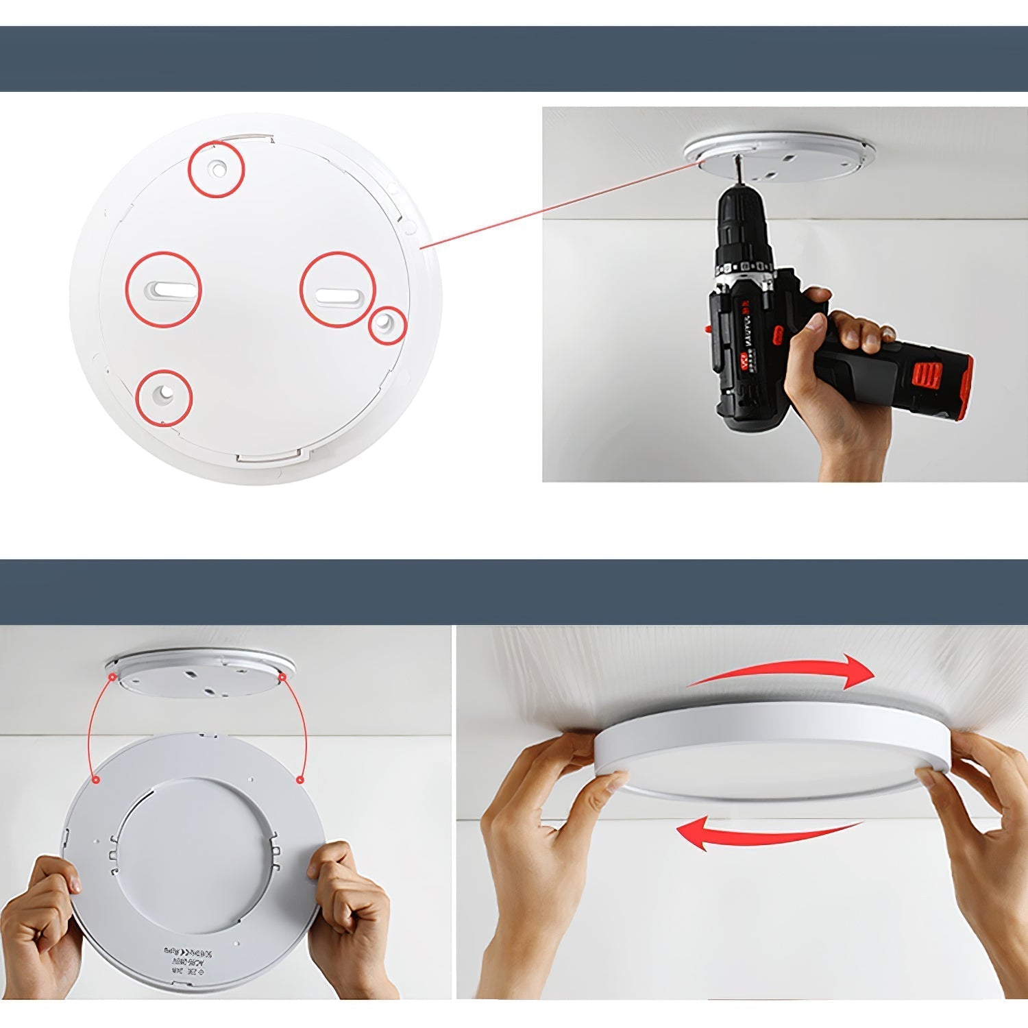 Acrylic Thinnest Round Ceiling Light by FIFTH & BEAM — product view 10