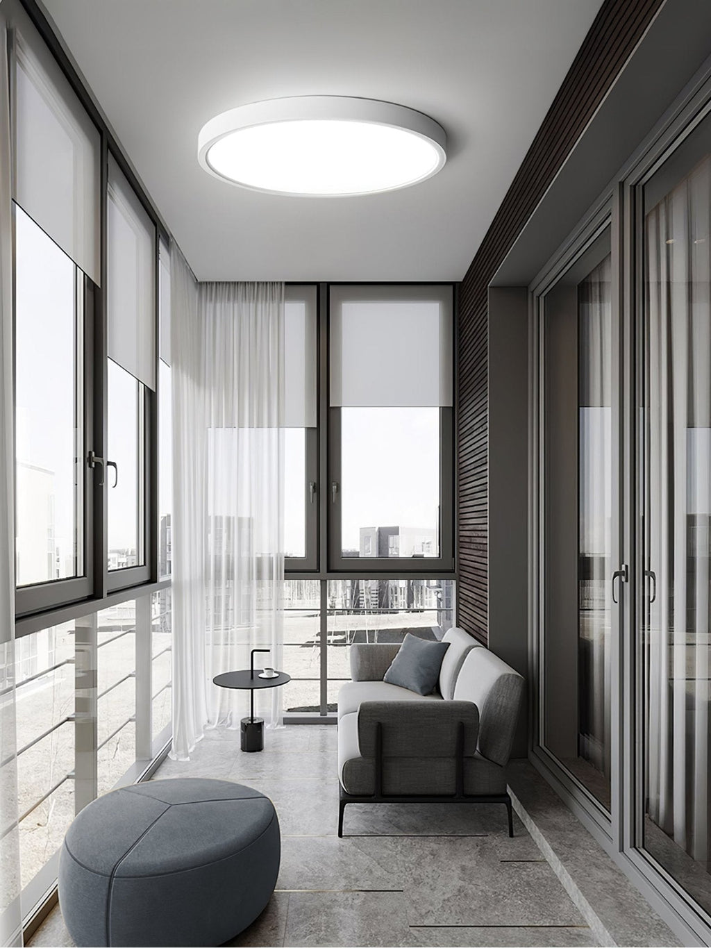 Acrylic Thinnest Round Ceiling Light by FIFTH & BEAM — product view 4