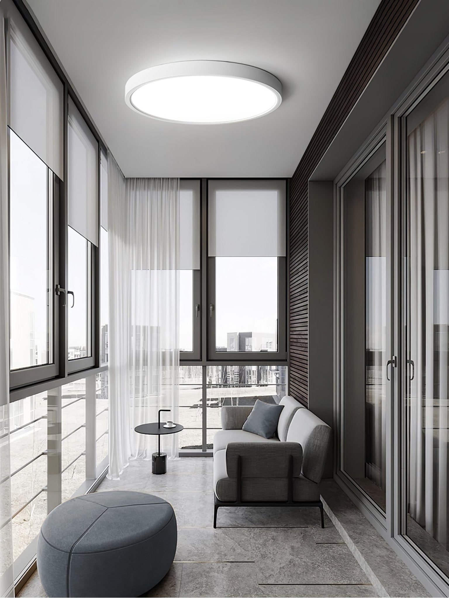 Acrylic Thinnest Round Ceiling Light by FIFTH & BEAM — product view 4