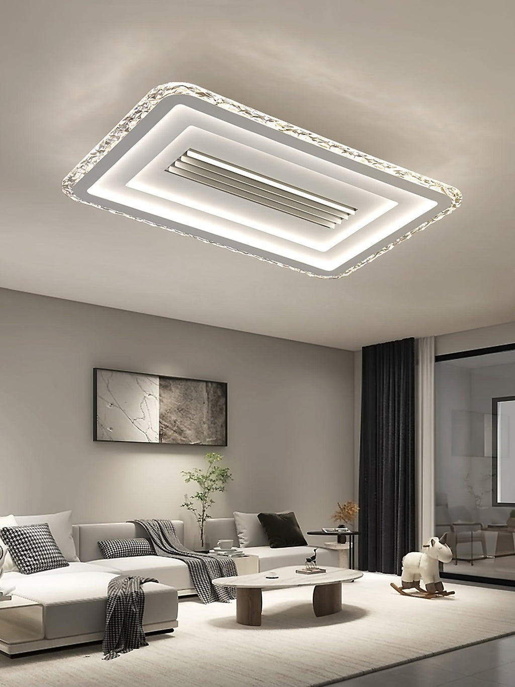 Acrylic Ultrathin Rectangle Ceiling Lamp by FIFTH & BEAM — product view 9