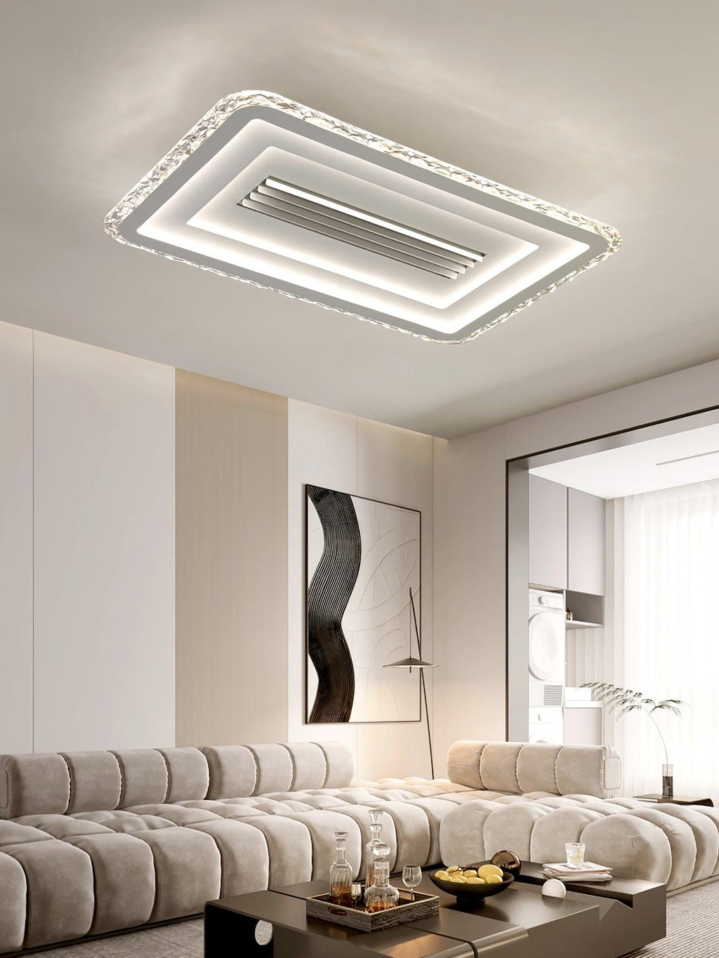 Acrylic Ultrathin Rectangle Ceiling Lamp by FIFTH & BEAM — product view 10