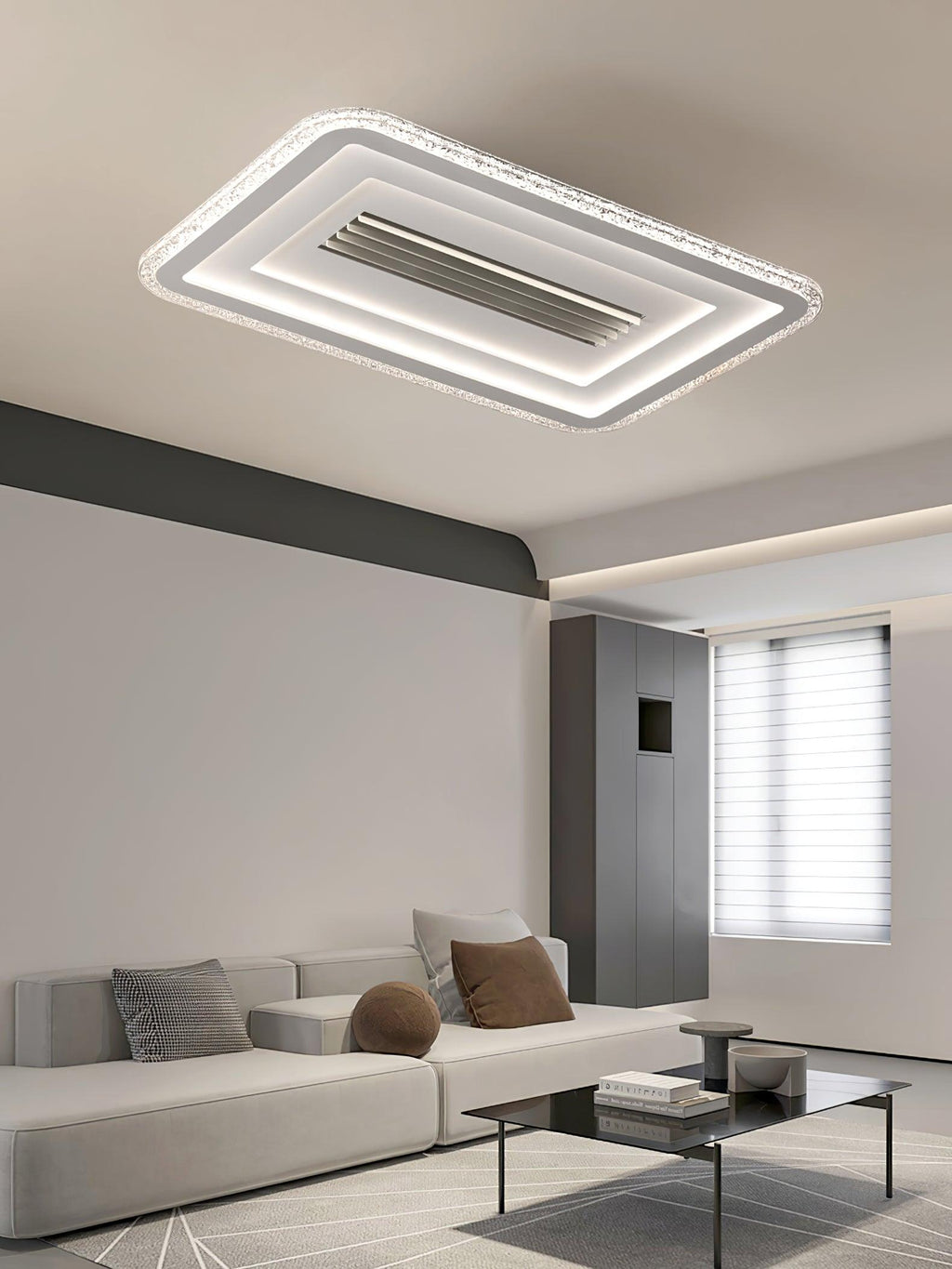 Acrylic Ultrathin Rectangle Ceiling Lamp by FIFTH & BEAM — product view 12