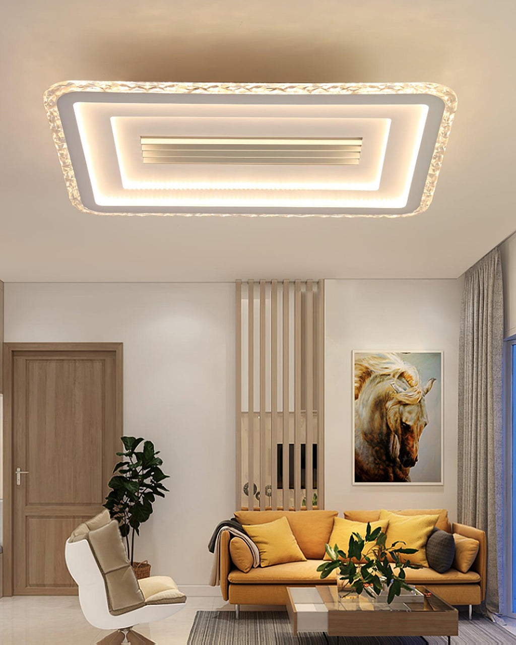 Acrylic Ultrathin Rectangle Ceiling Lamp by FIFTH & BEAM — product view 6