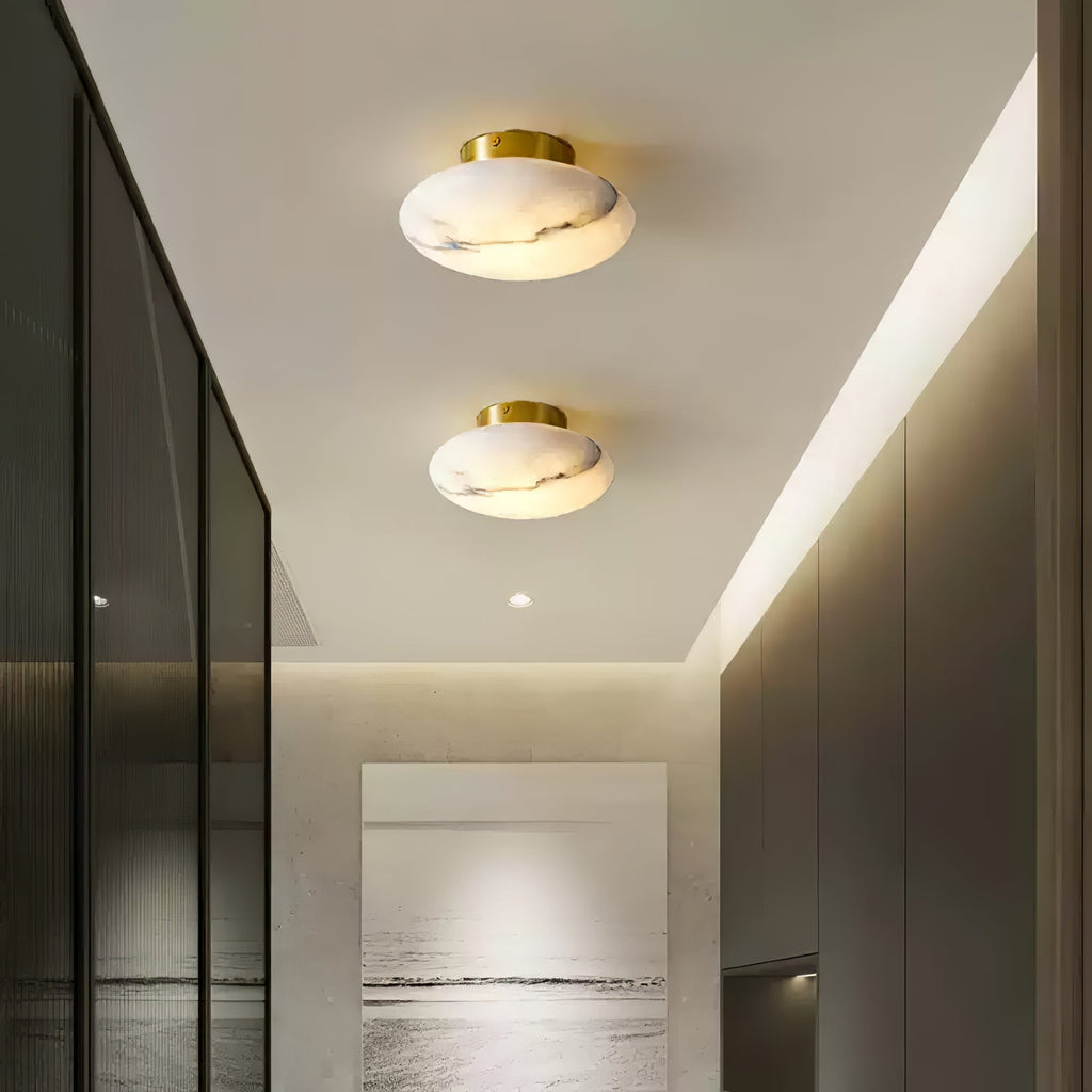 Alabaster Oval Ceiling Lamp by FIFTH & BEAM — product view 2
