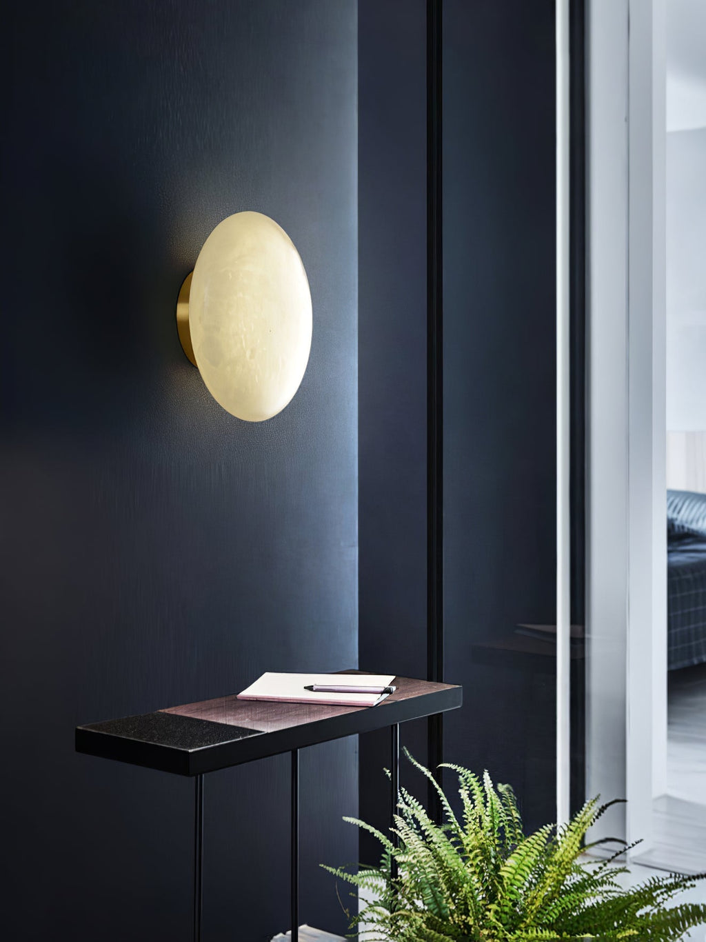 Alabaster Oval Ceiling Lamp by FIFTH & BEAM — product view 17