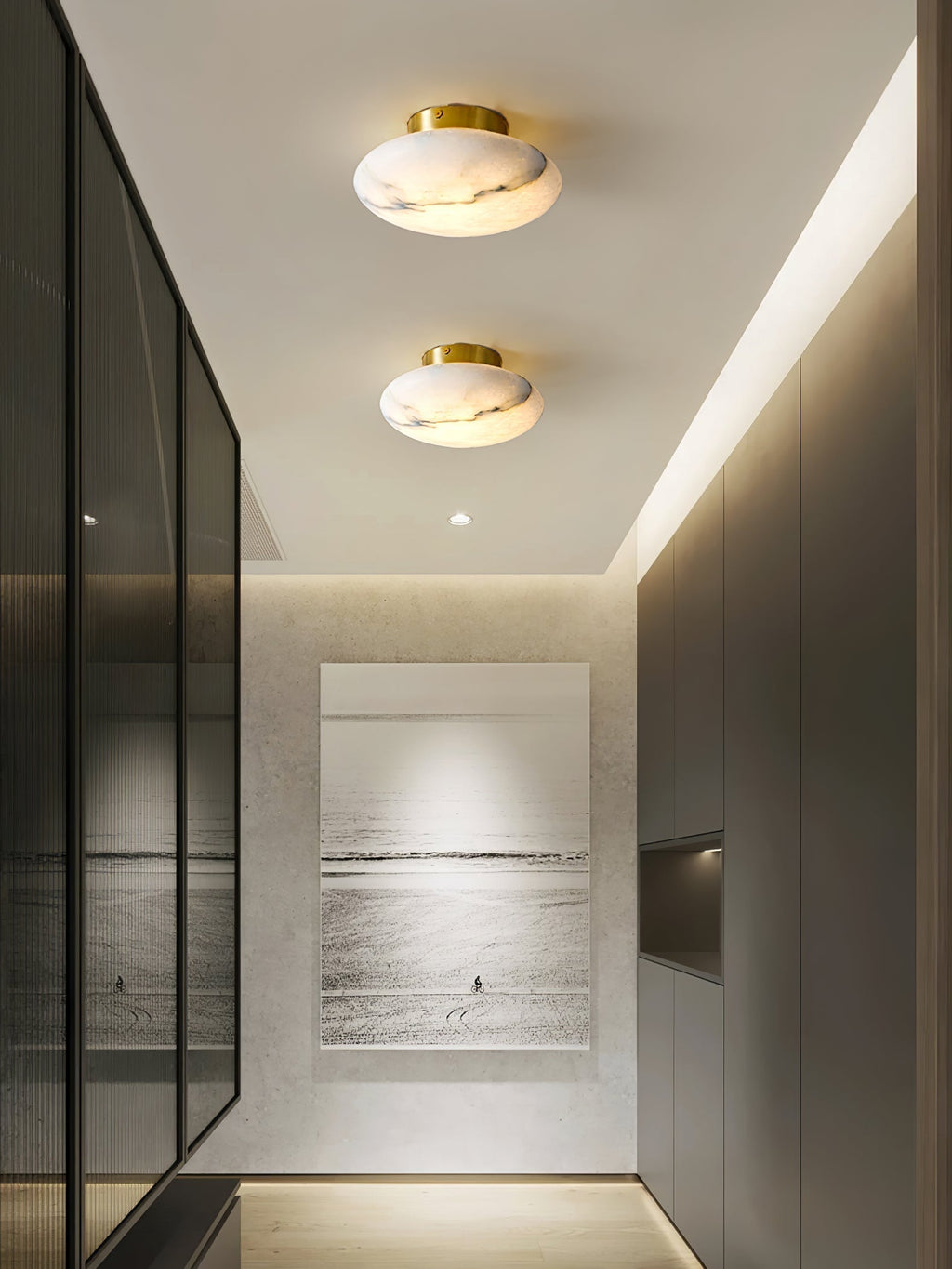 Alabaster Oval Ceiling Lamp by FIFTH & BEAM — product view 6