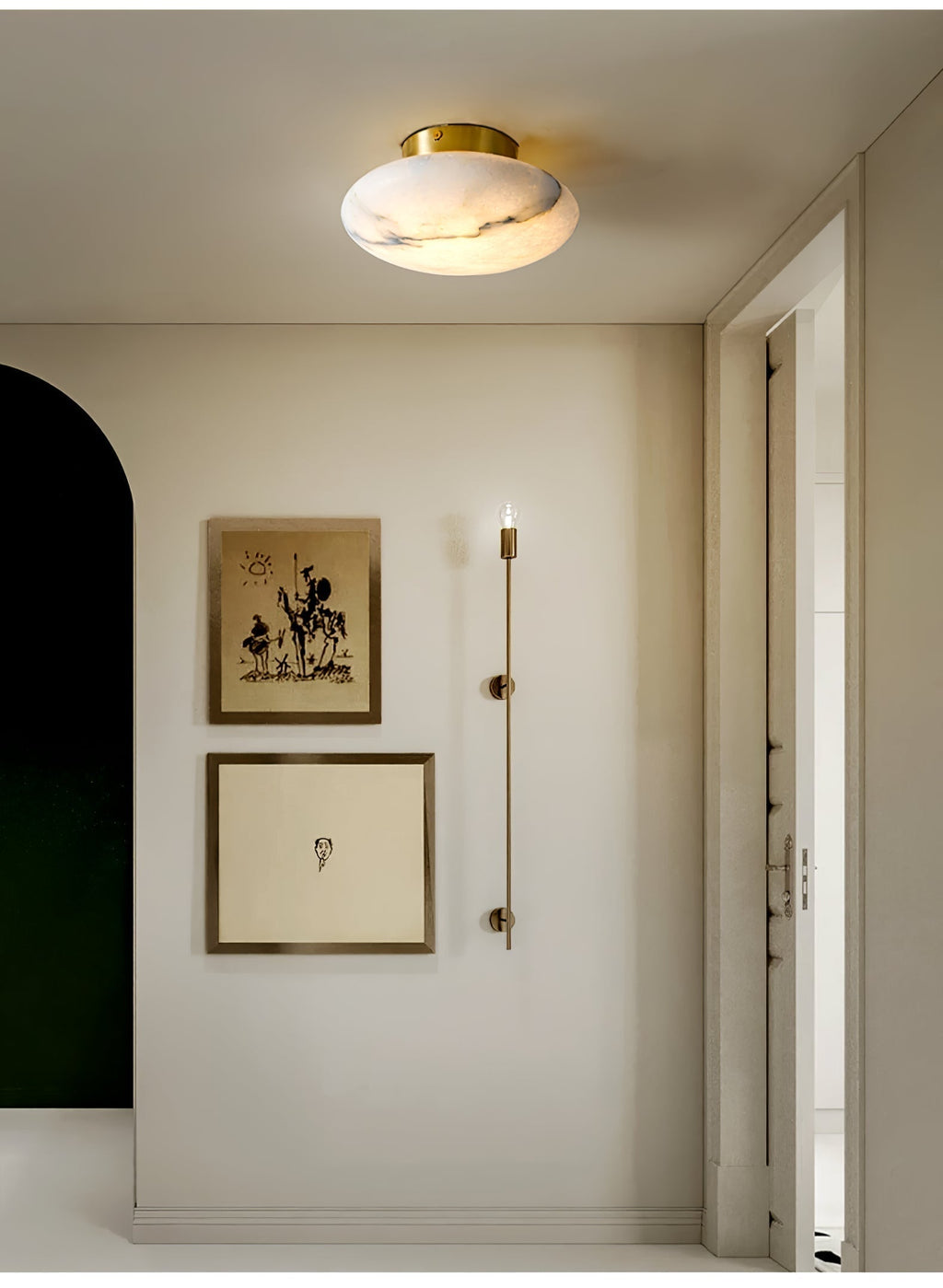 Alabaster Oval Ceiling Lamp by FIFTH & BEAM — product view 24