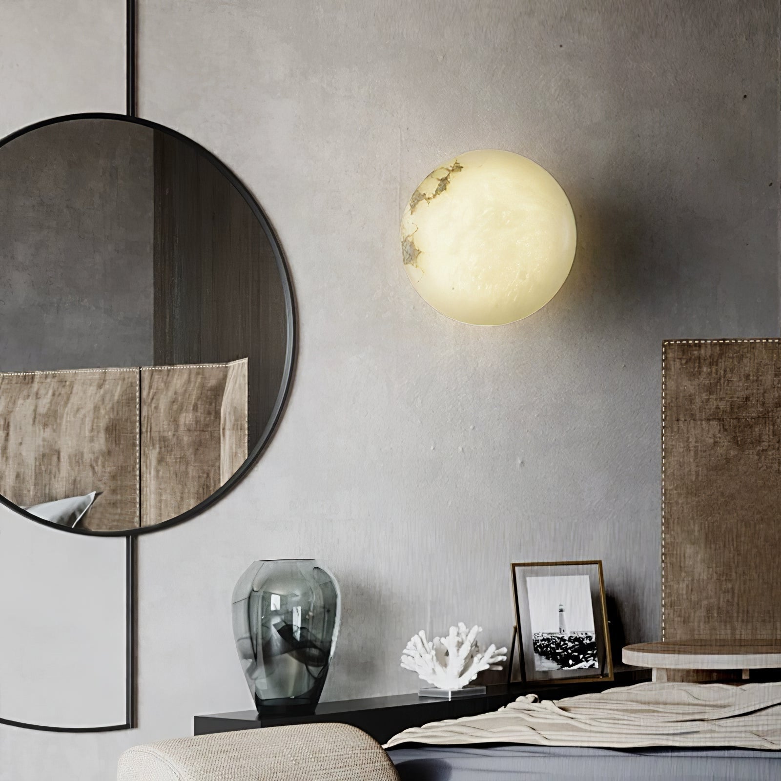 Alabaster Oval Ceiling Lamp by FIFTH & BEAM — product view 26