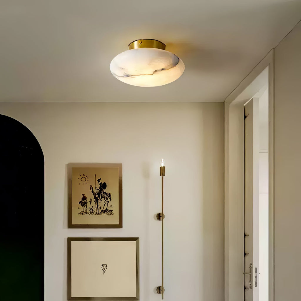 Alabaster Oval Ceiling Lamp by FIFTH & BEAM — product view 3