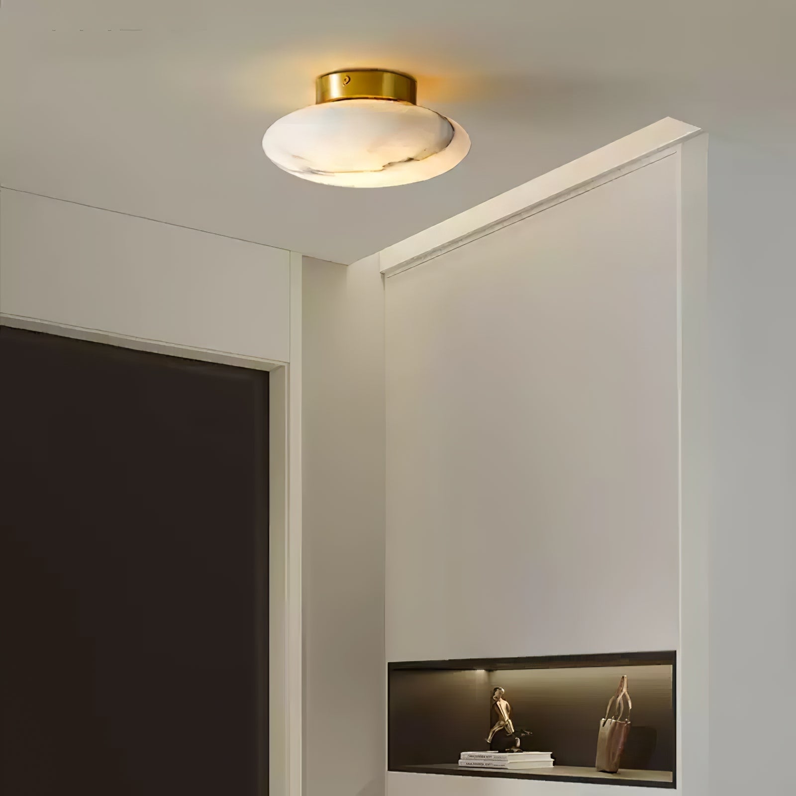 Alabaster Oval Ceiling Lamp by FIFTH & BEAM — product view 4