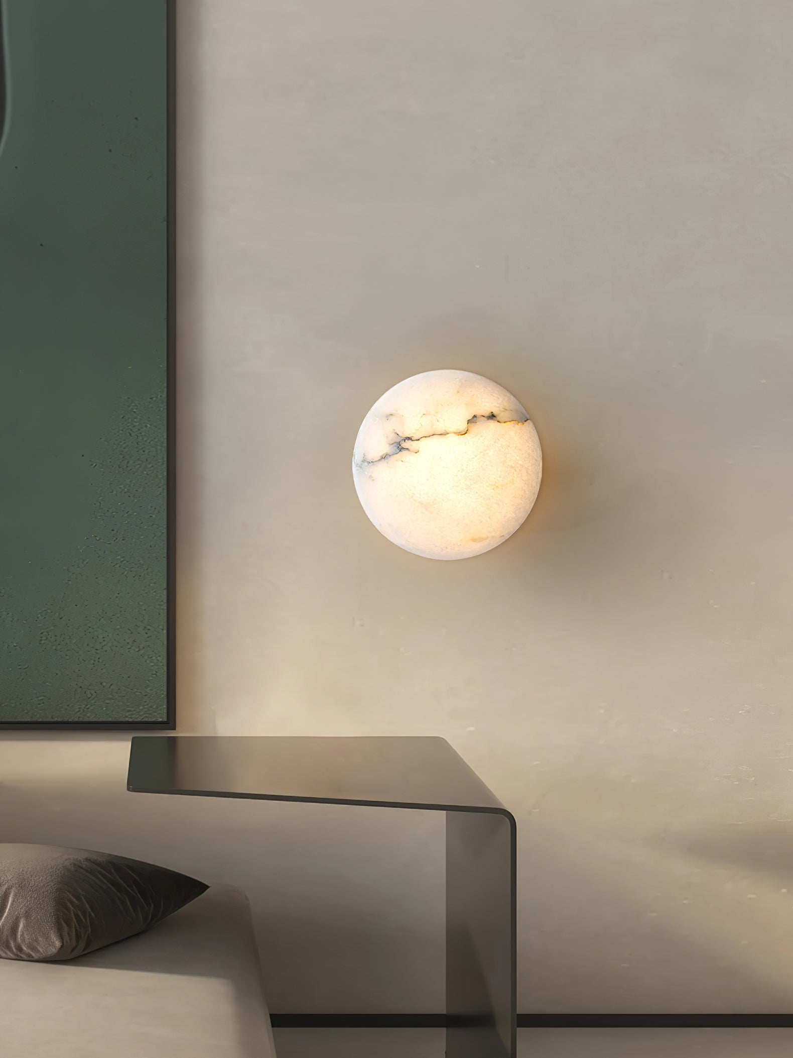 Alabaster Oval Ceiling Lamp by FIFTH & BEAM — product view 10