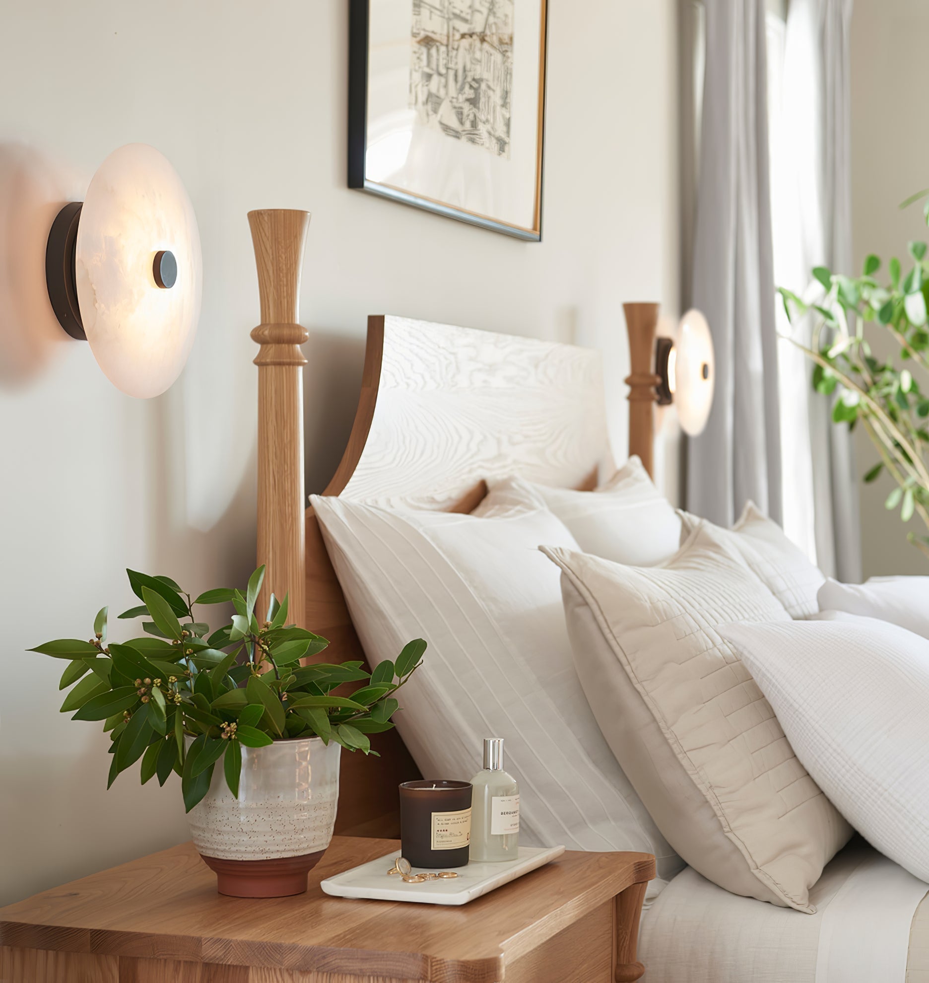 Ankeny Alabaster Ceiling Lamp by FIFTH & BEAM — product view 3