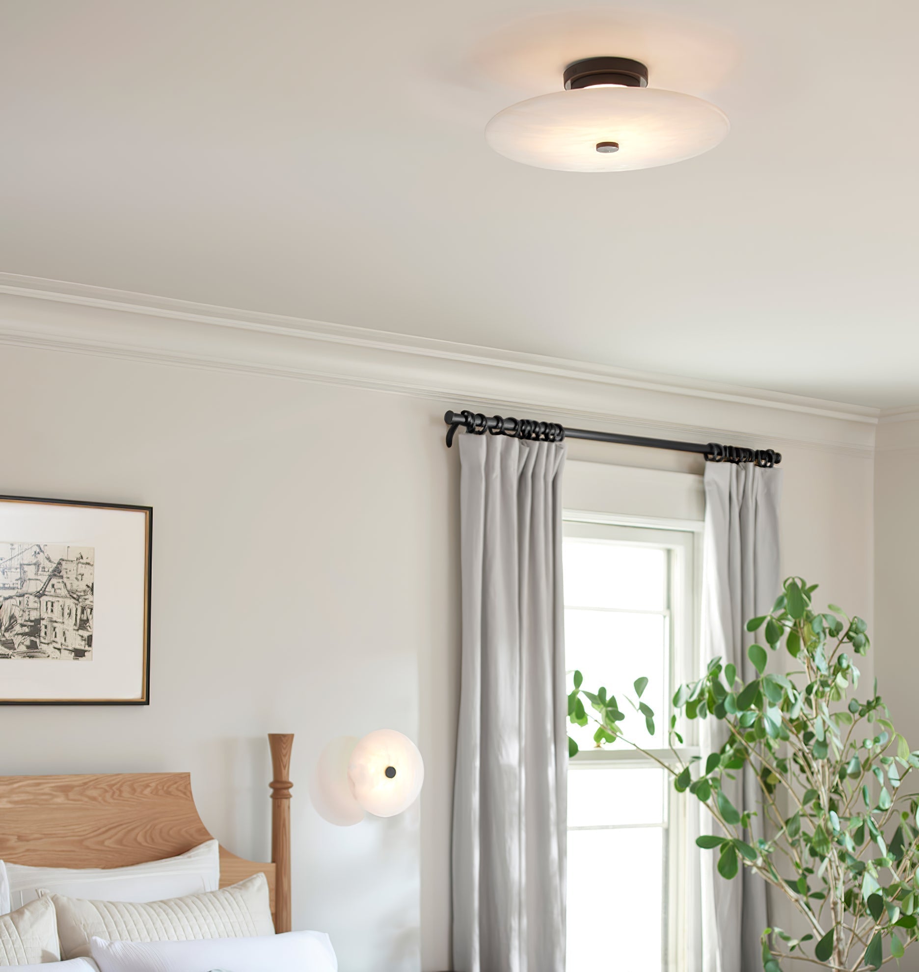 Ankeny Alabaster Ceiling Lamp by FIFTH & BEAM — product view 5