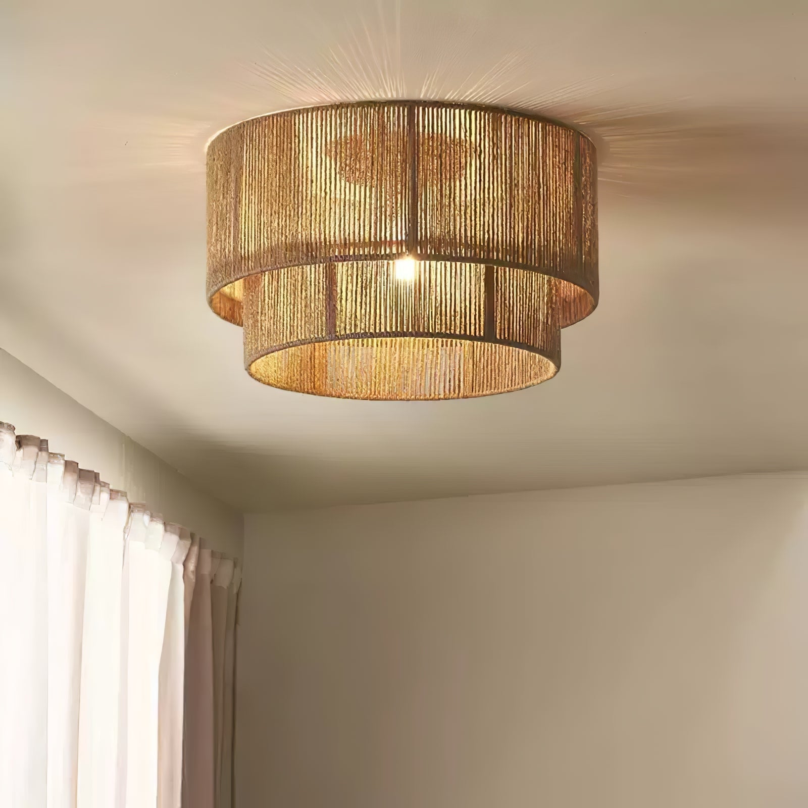 Astra Woven Ceiling Lamp by FIFTH & BEAM — product view 6