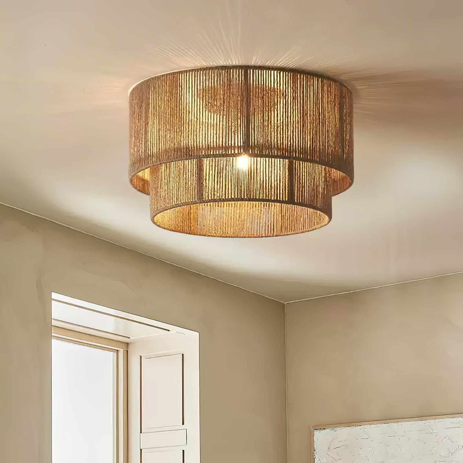 Astra Woven Ceiling Lamp by FIFTH & BEAM — product view 5