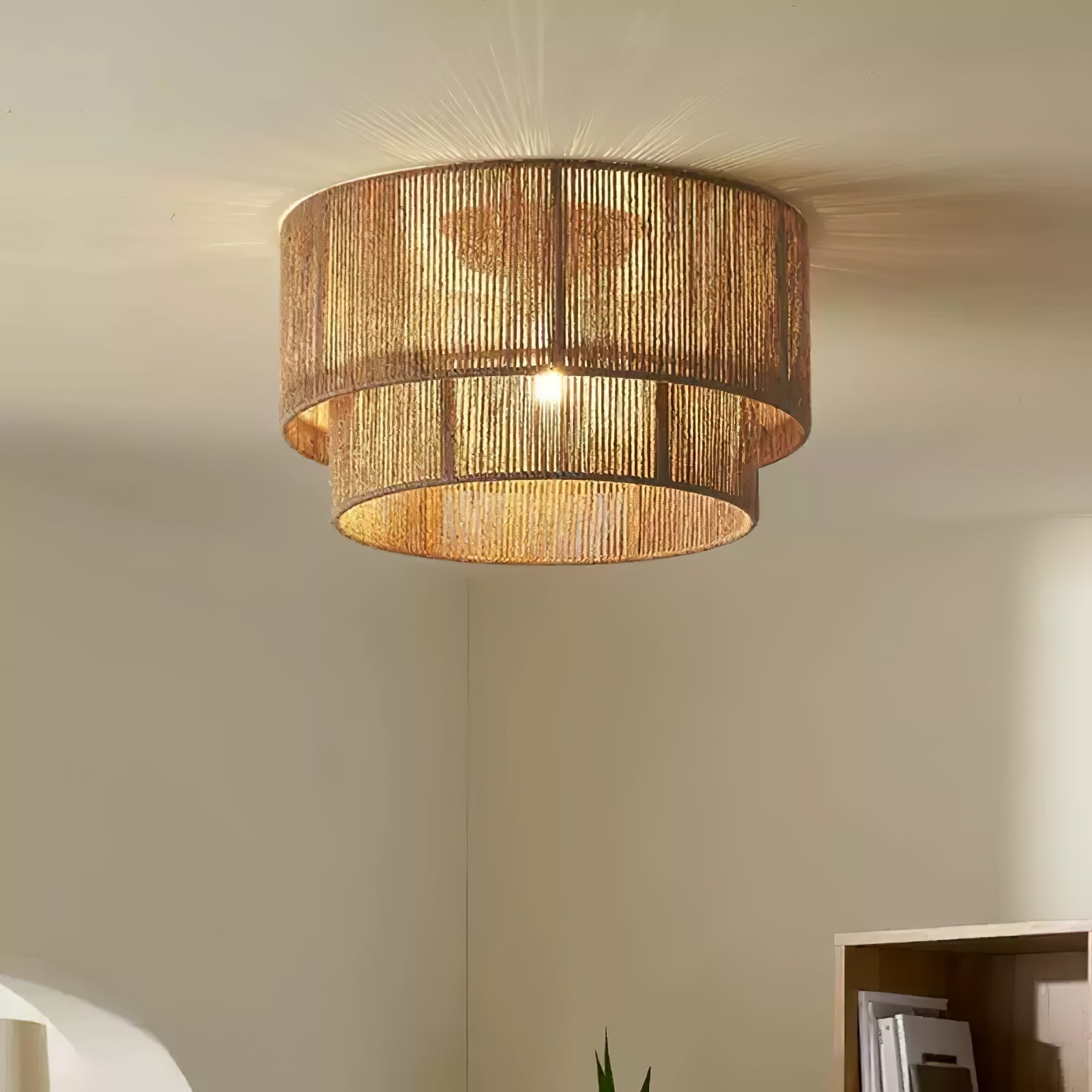 Astra Woven Ceiling Lamp by FIFTH & BEAM — product view 3