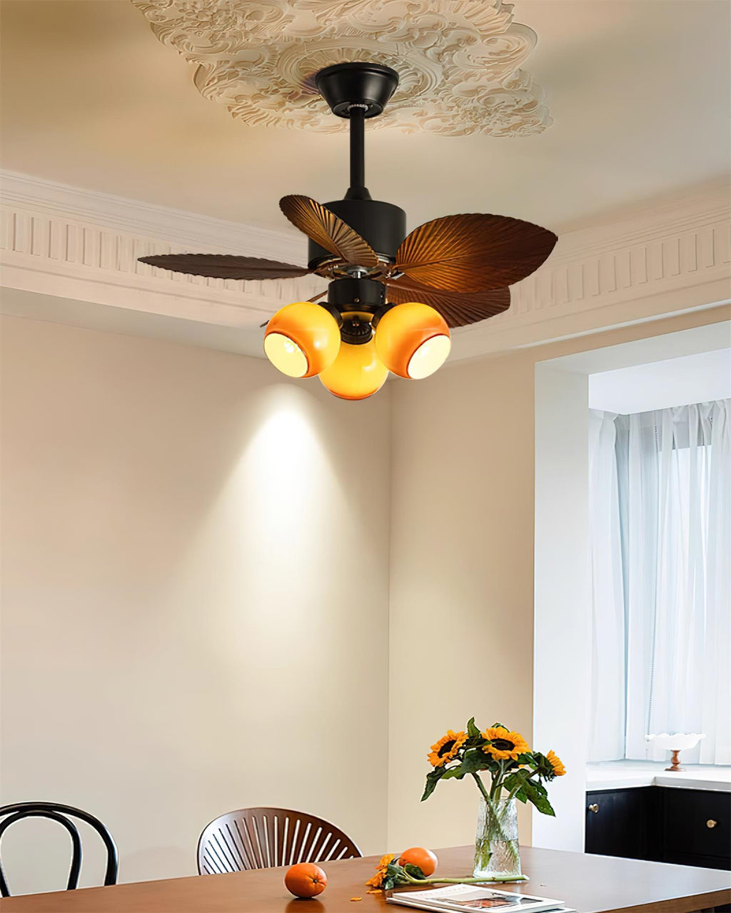 Banana Leaf Breeze Ceiling Fan Light by FIFTH & BEAM — product view 10