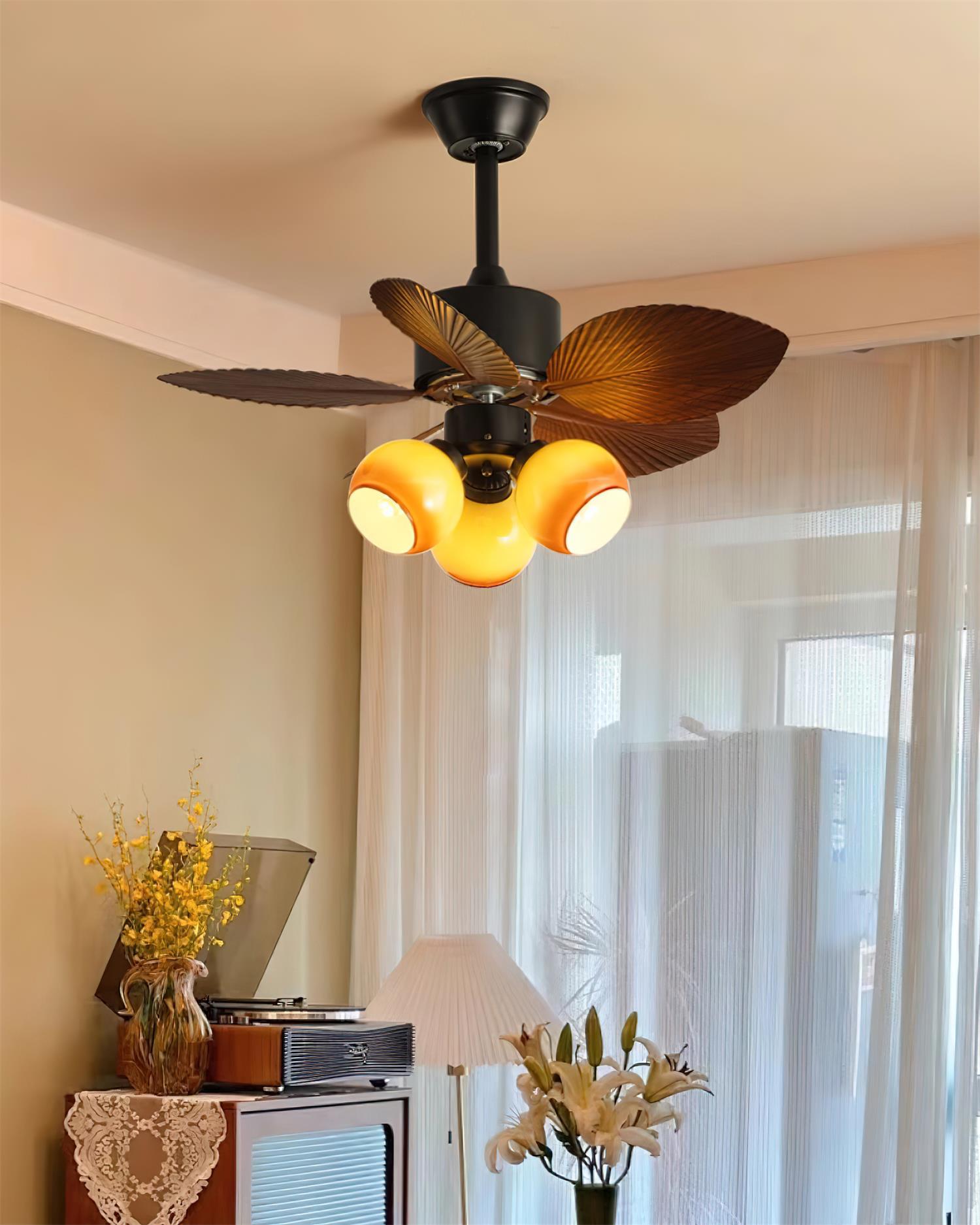 Banana Leaf Breeze Ceiling Fan Light by FIFTH & BEAM — product view 9