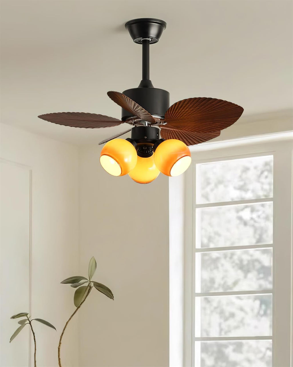 Banana Leaf Breeze Ceiling Fan Light by FIFTH & BEAM — product view 5