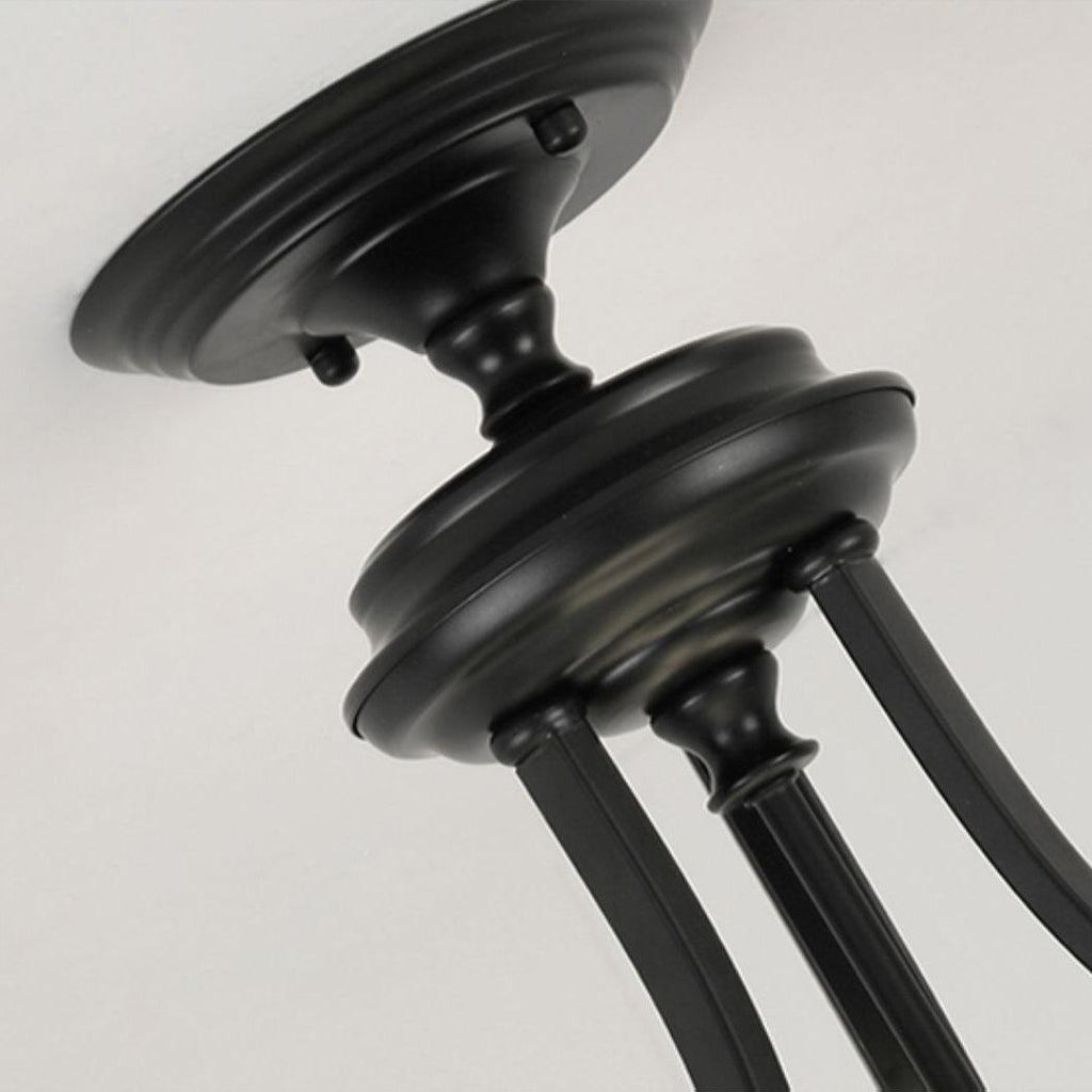 Black Vintage Bowl Frosted Glass Ceiling Light 16.9" by FIFTH & BEAM — product view 10