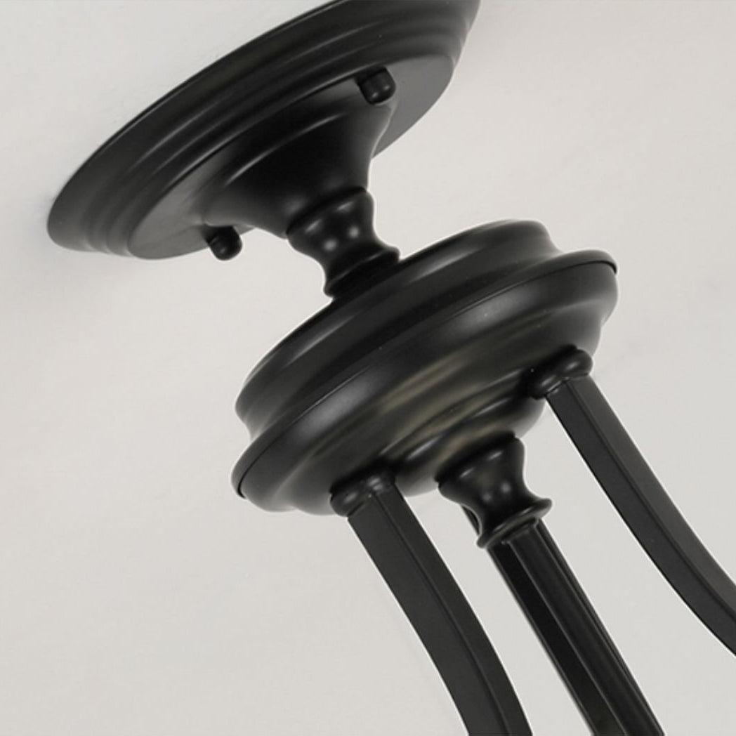 Black Vintage Bowl Frosted Glass Ceiling Light 16.9" by FIFTH & BEAM — product view 10