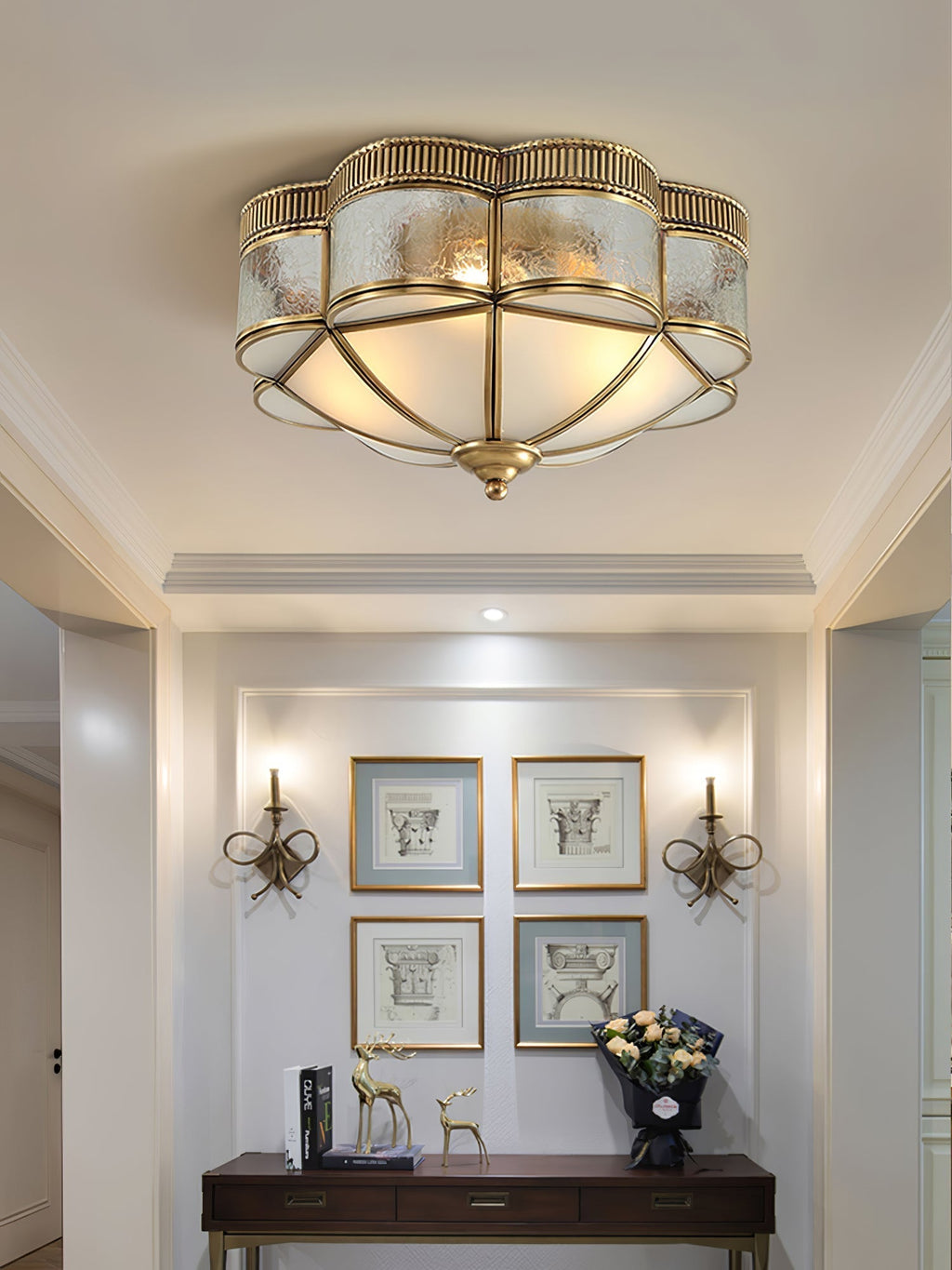 Brass Domed Flush Ceiling Lamp by FIFTH & BEAM — product view 16