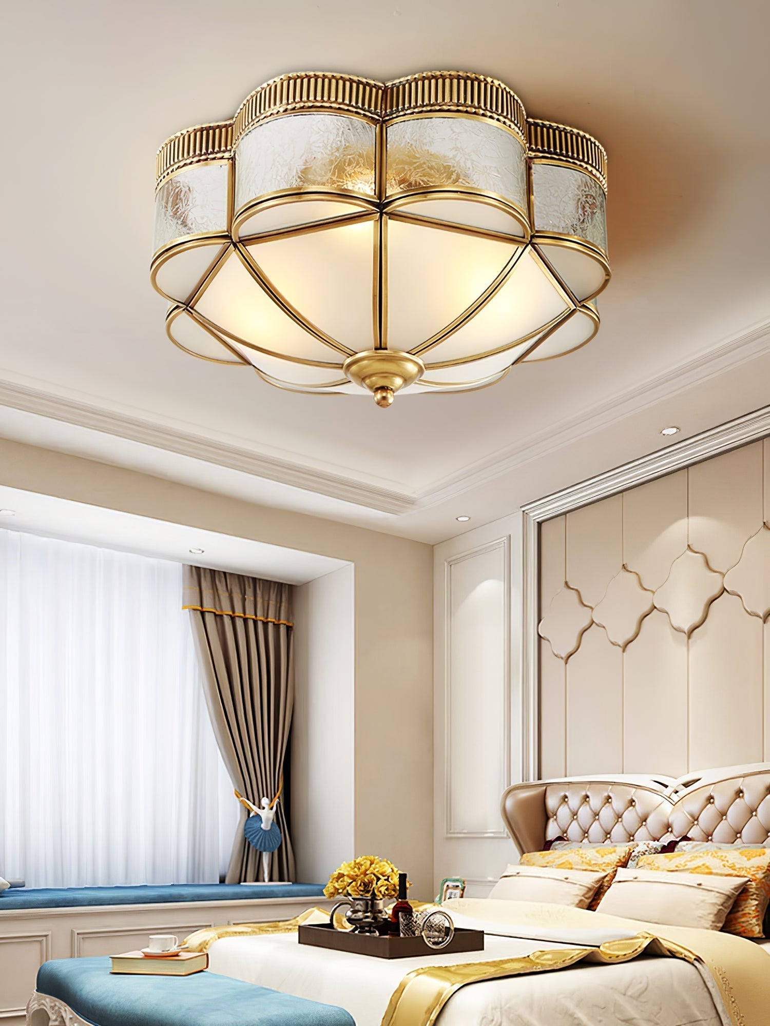 Brass Domed Flush Ceiling Lamp by FIFTH & BEAM — product view 14
