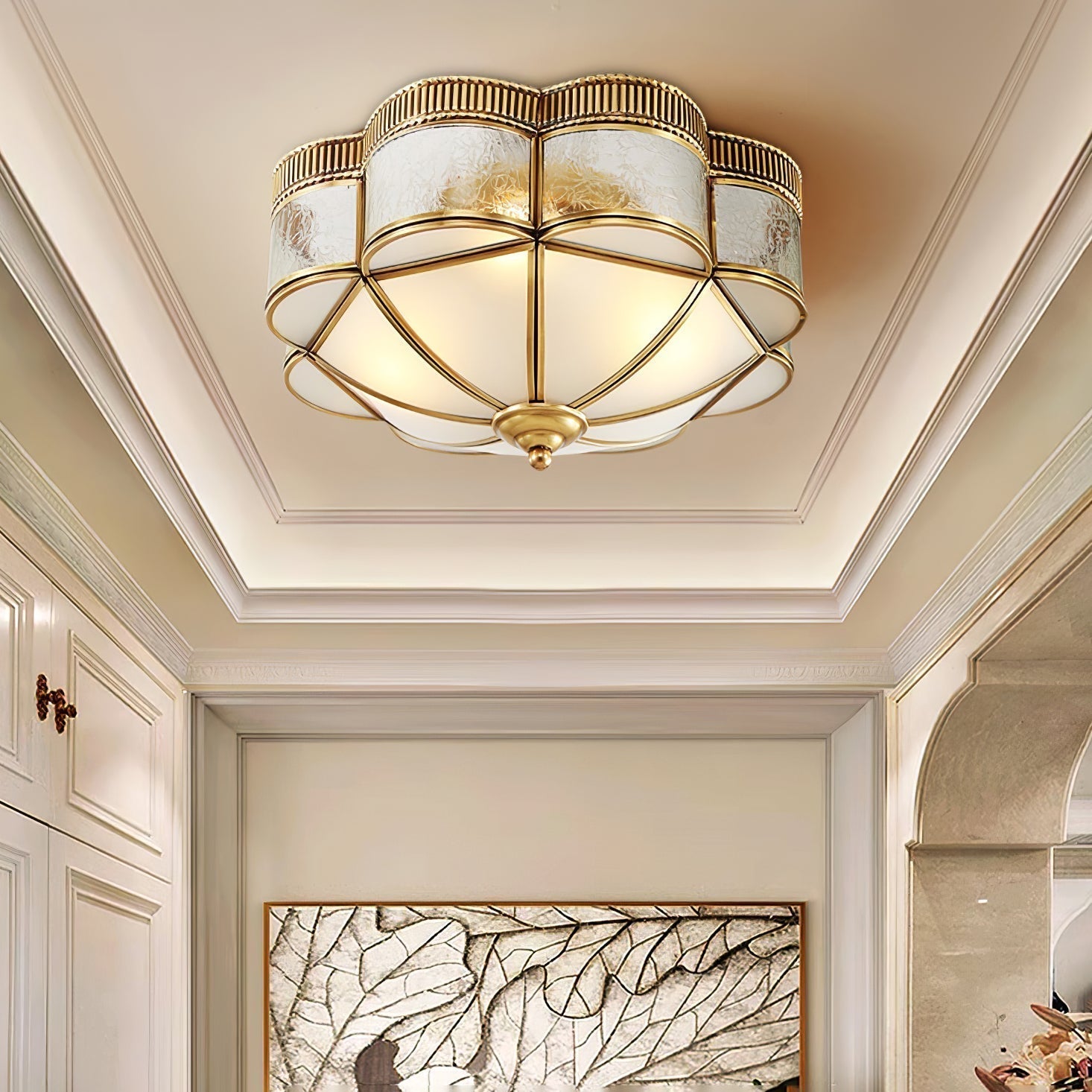Brass Domed Flush Ceiling Lamp by FIFTH & BEAM — product view 6