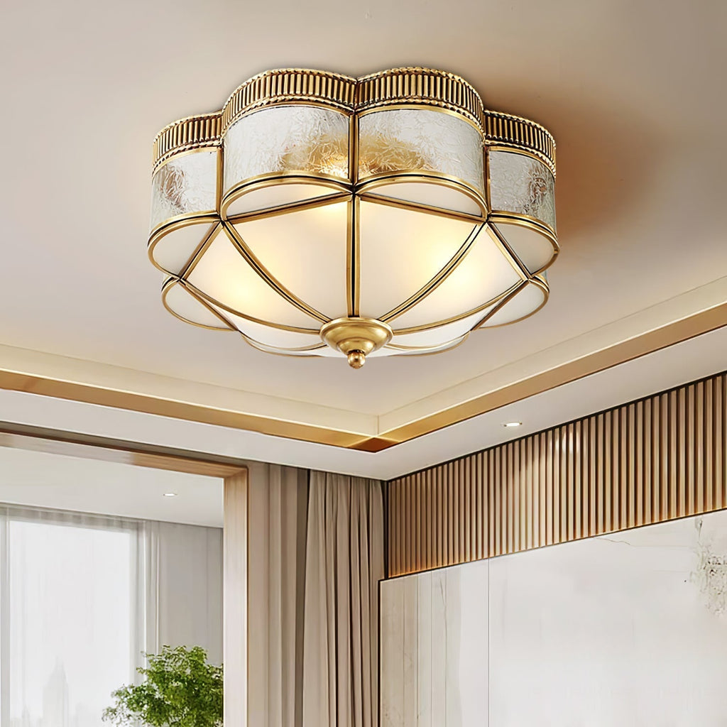 Brass Domed Flush Ceiling Lamp by FIFTH & BEAM — product view 9